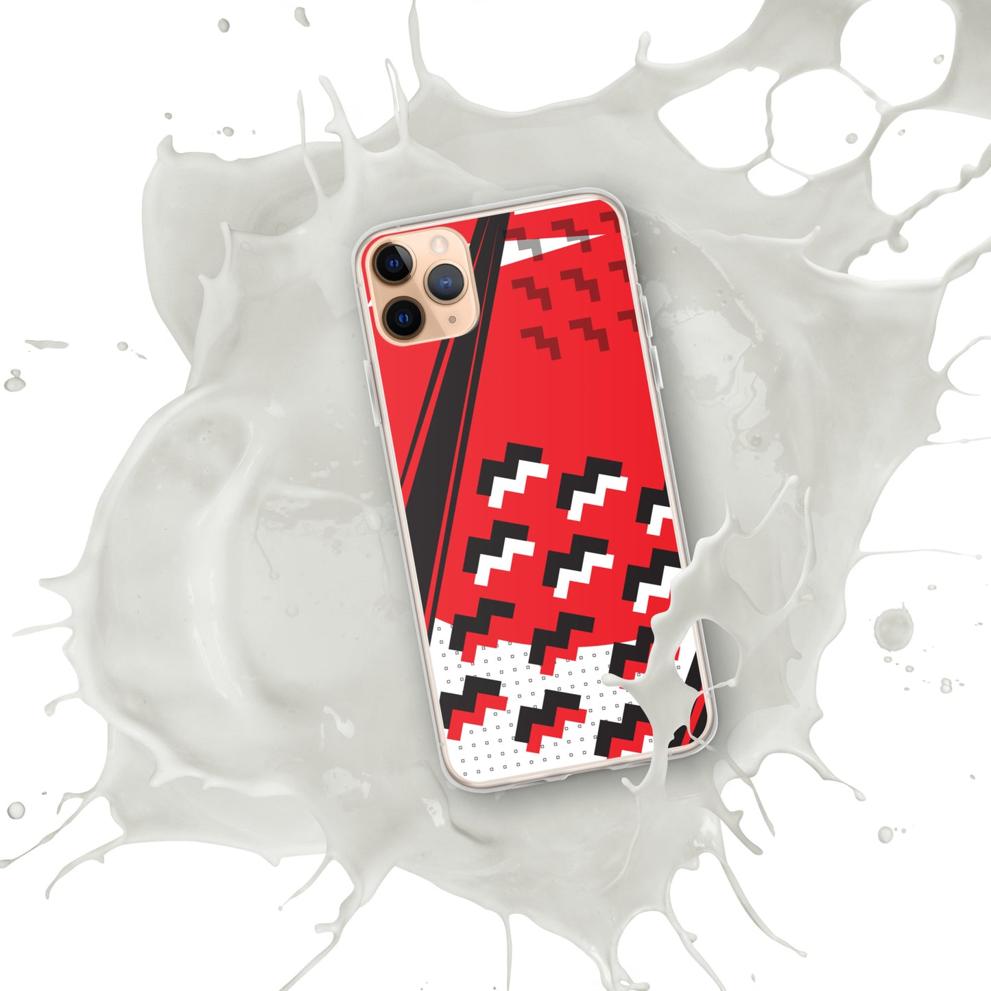 Clear Case for iPhone®1980 Retro Abstract Graphic Art - Attack Formation -