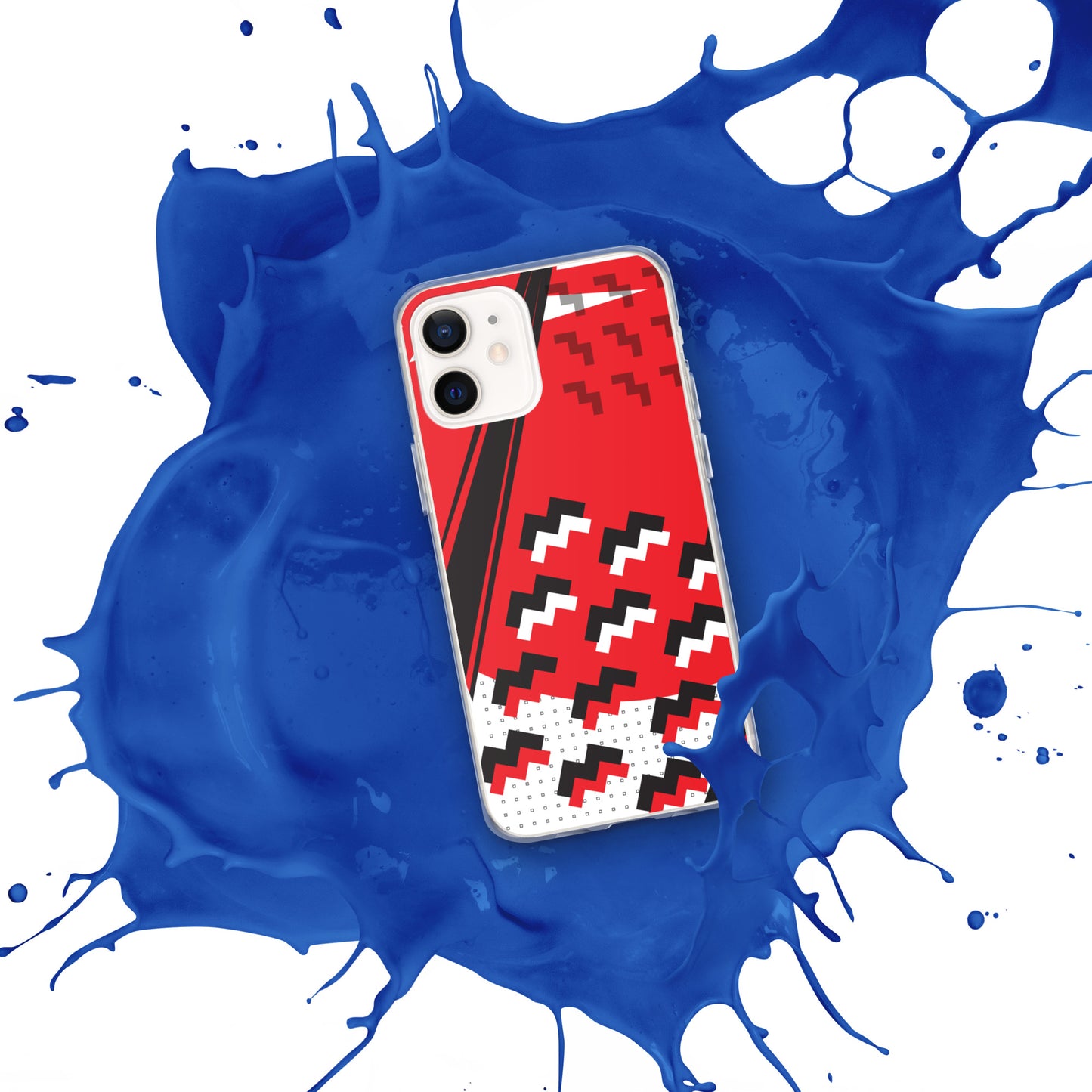 Clear Case for iPhone®1980 Retro Abstract Graphic Art - Attack Formation -