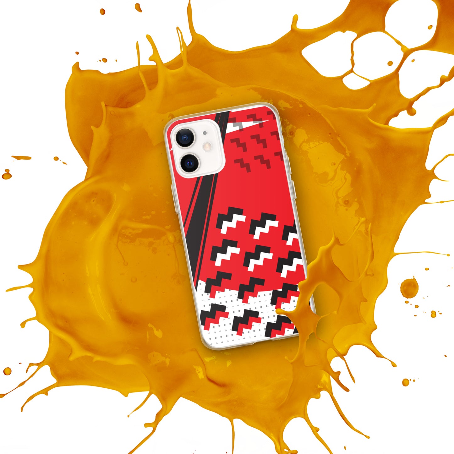 Clear Case for iPhone®1980 Retro Abstract Graphic Art - Attack Formation -