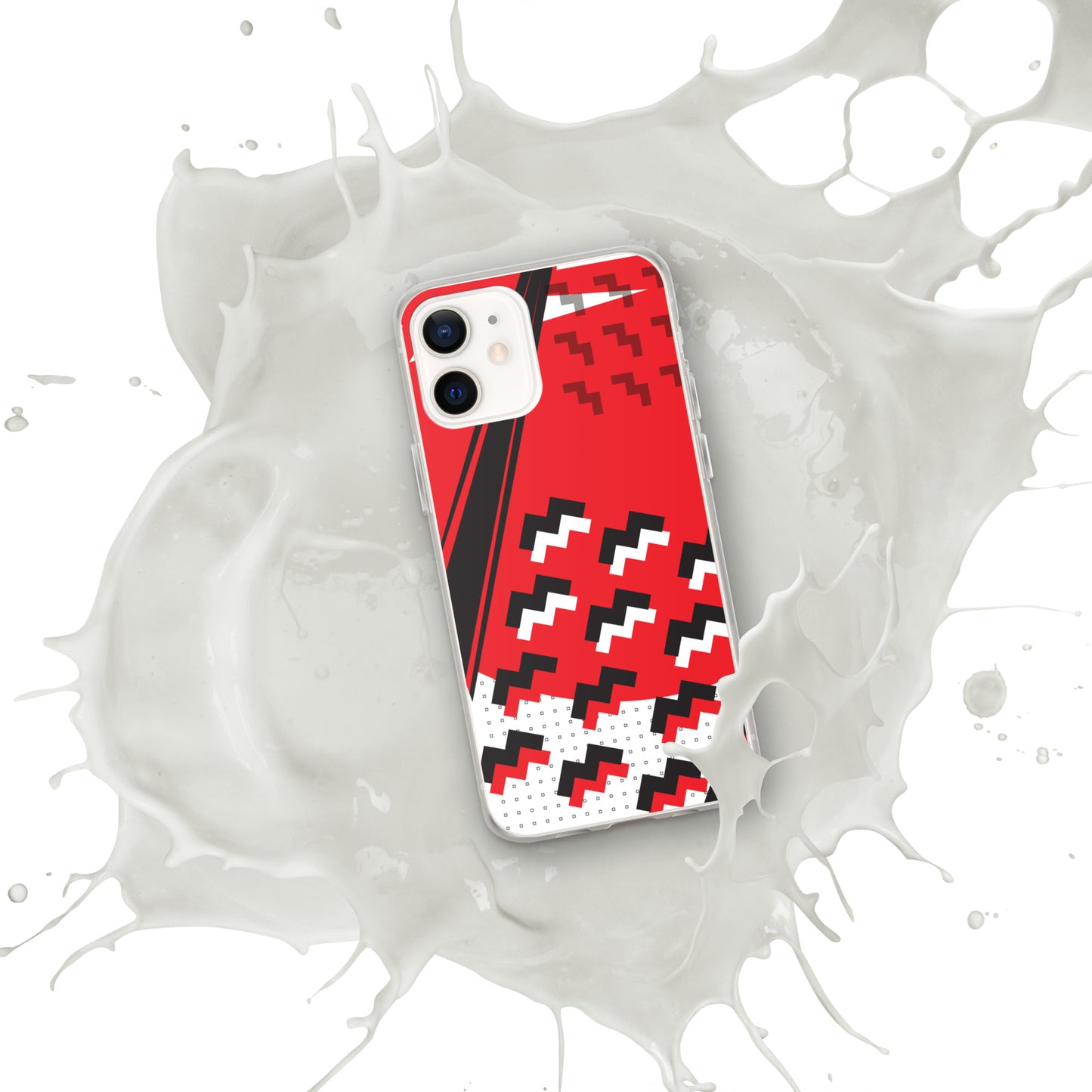 Clear Case for iPhone®1980 Retro Abstract Graphic Art - Attack Formation -