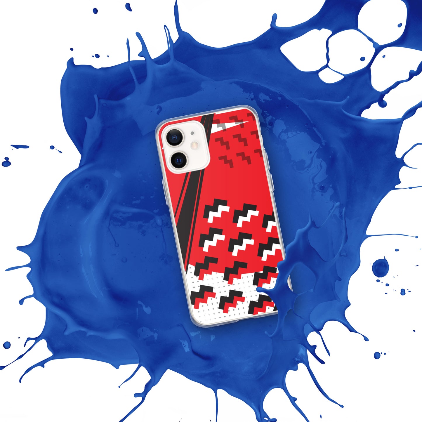Clear Case for iPhone®1980 Retro Abstract Graphic Art - Attack Formation -