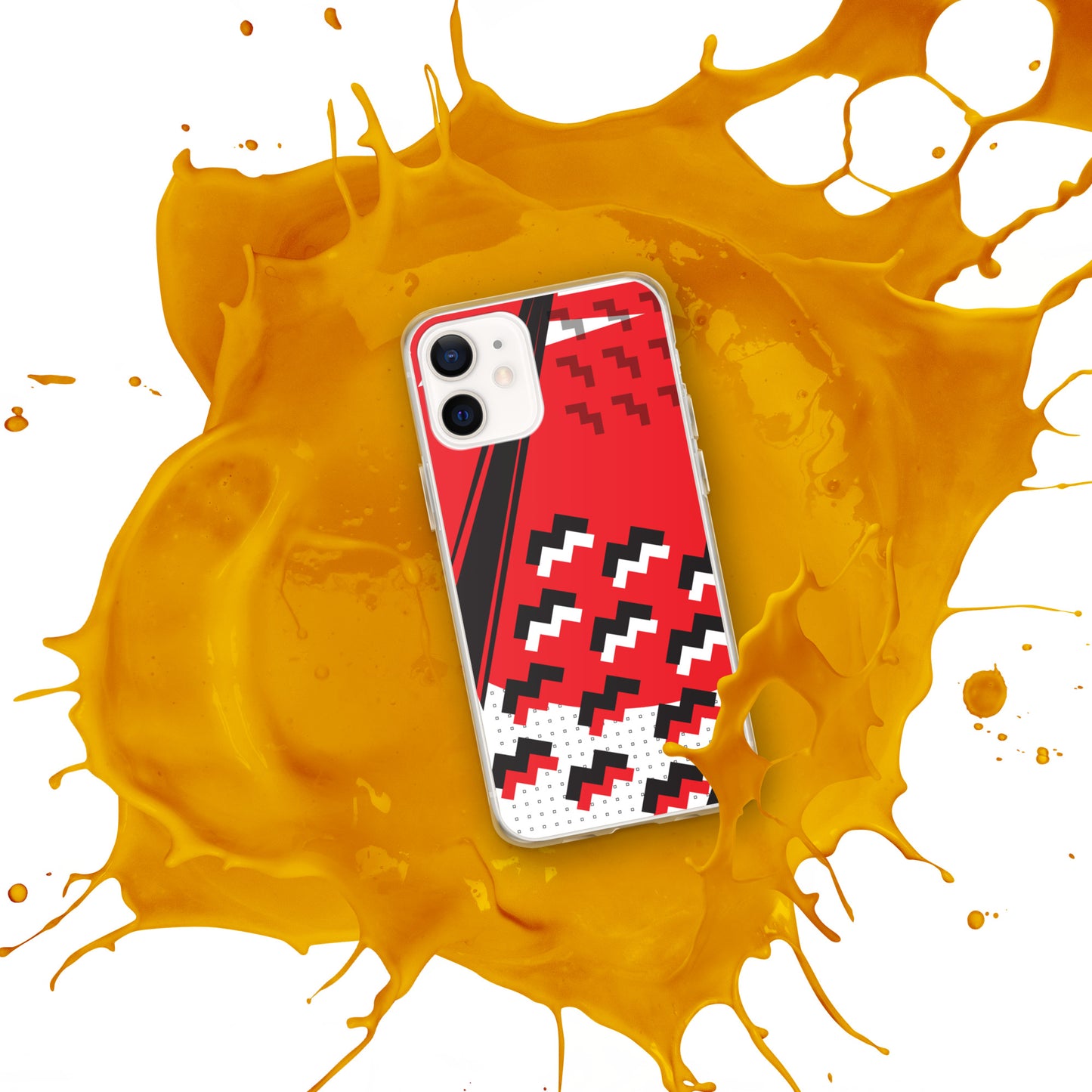 Clear Case for iPhone®1980 Retro Abstract Graphic Art - Attack Formation -