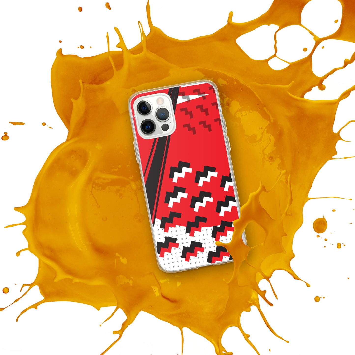 Clear Case for iPhone®1980 Retro Abstract Graphic Art - Attack Formation -