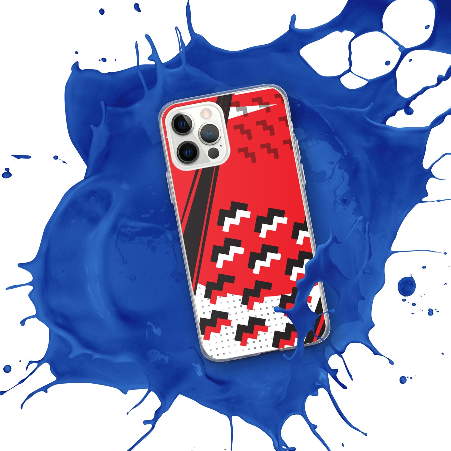 Clear Case for iPhone®1980 Retro Abstract Graphic Art - Attack Formation -