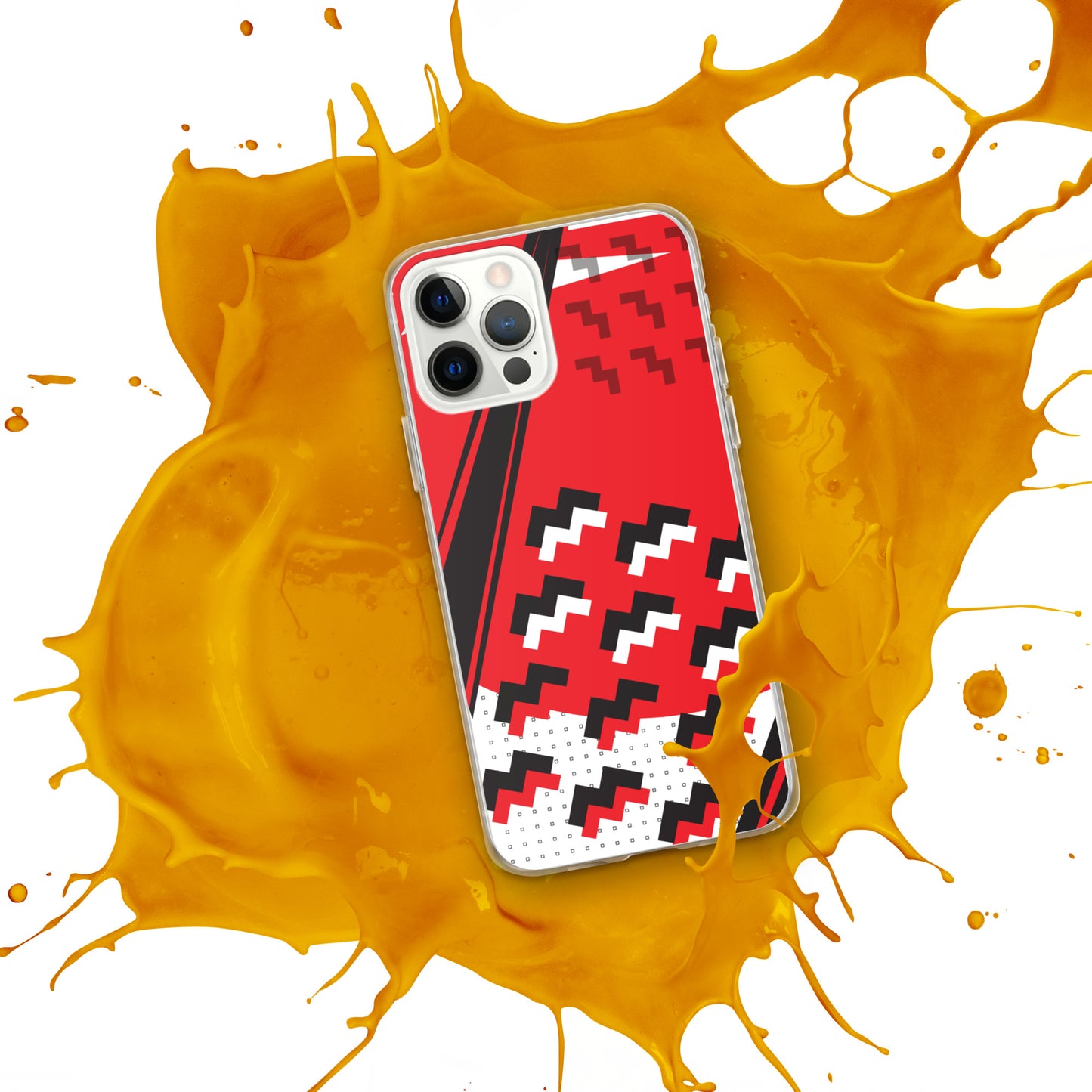 Clear Case for iPhone®1980 Retro Abstract Graphic Art - Attack Formation -