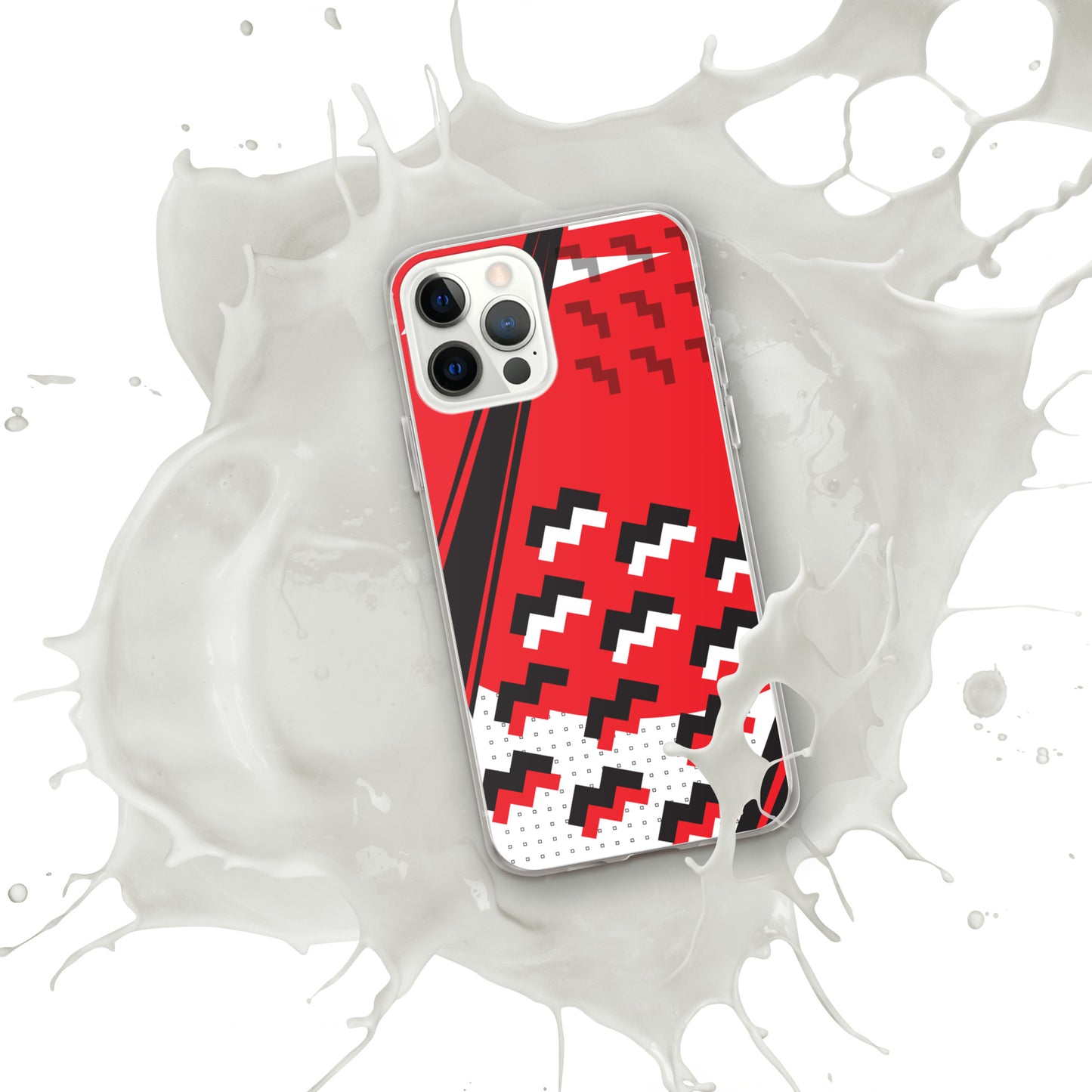 Clear Case for iPhone®1980 Retro Abstract Graphic Art - Attack Formation -