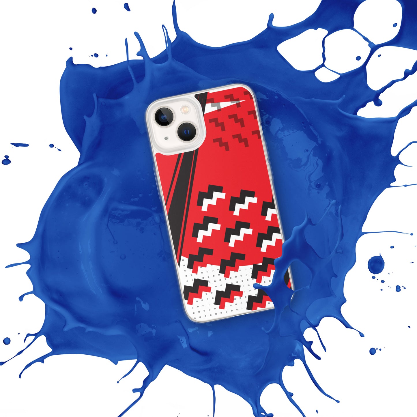 Clear Case for iPhone®1980 Retro Abstract Graphic Art - Attack Formation -