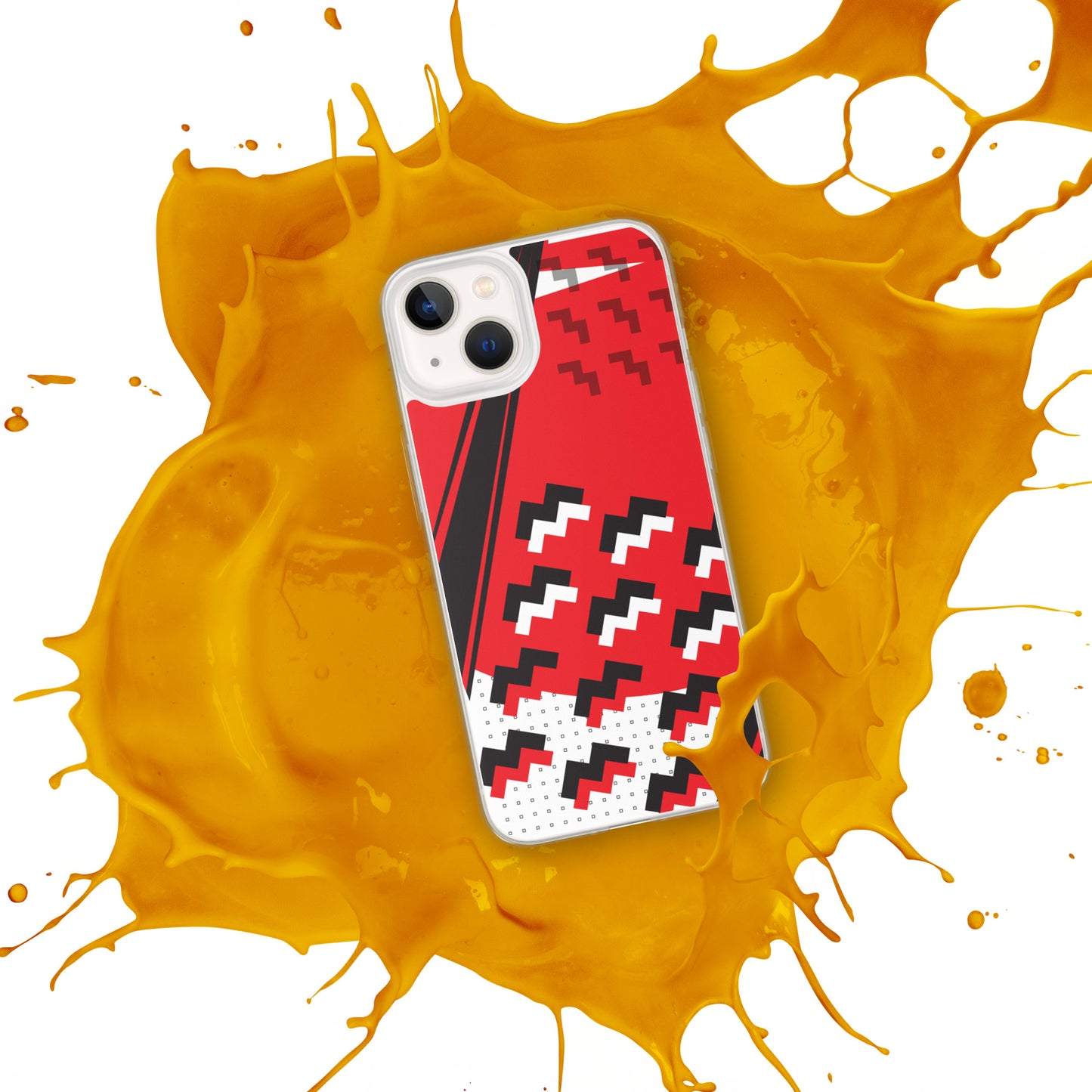 Clear Case for iPhone®1980 Retro Abstract Graphic Art - Attack Formation -