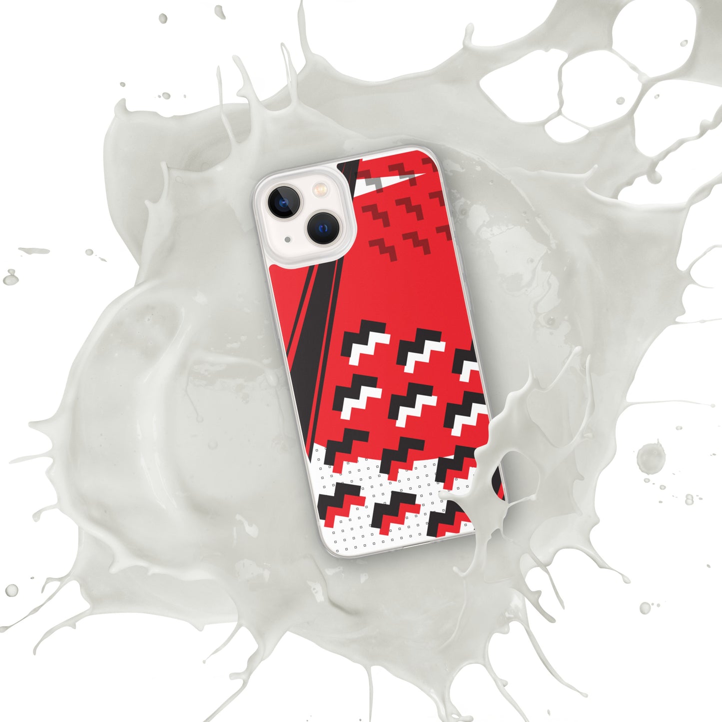 Clear Case for iPhone®1980 Retro Abstract Graphic Art - Attack Formation -