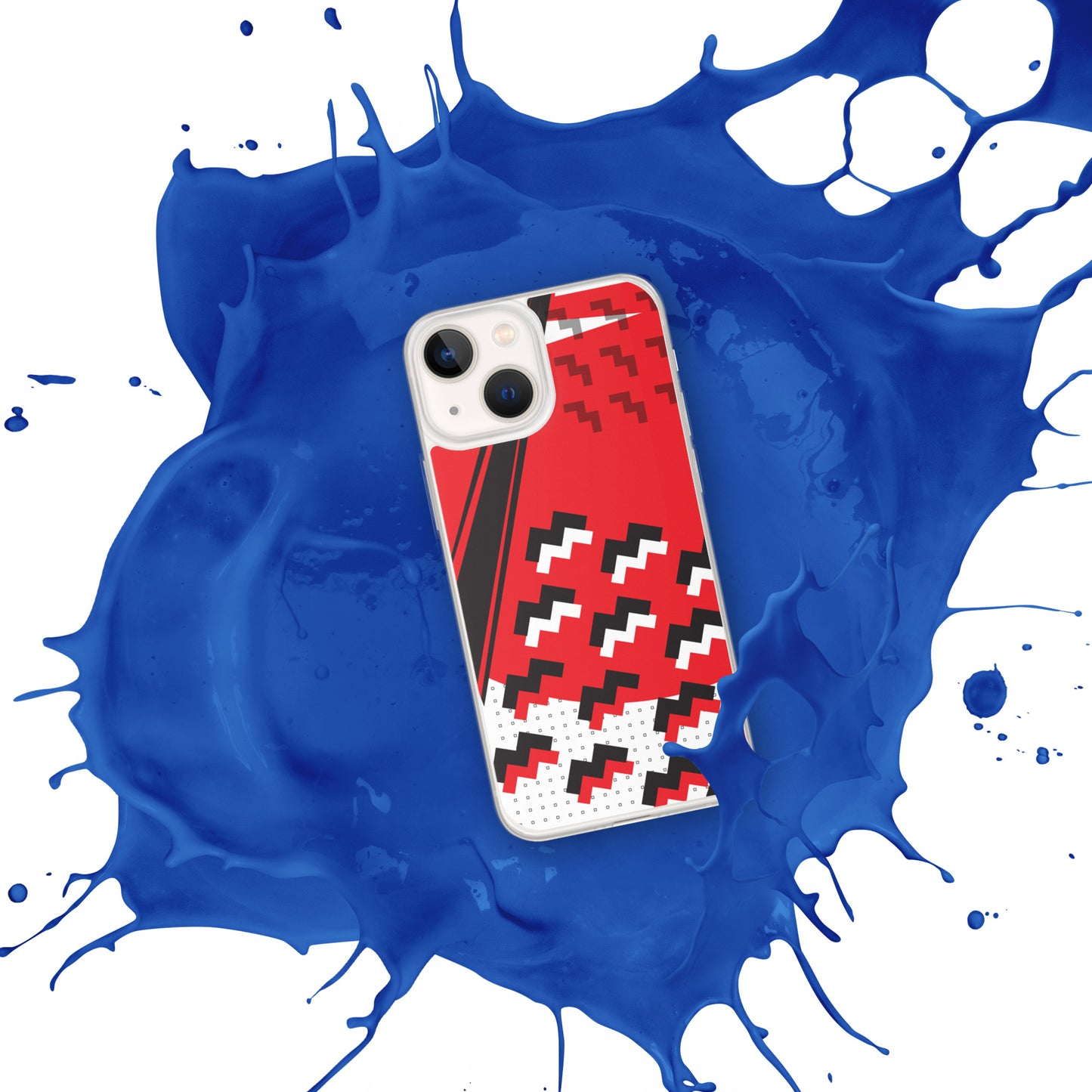 Clear Case for iPhone®1980 Retro Abstract Graphic Art - Attack Formation -