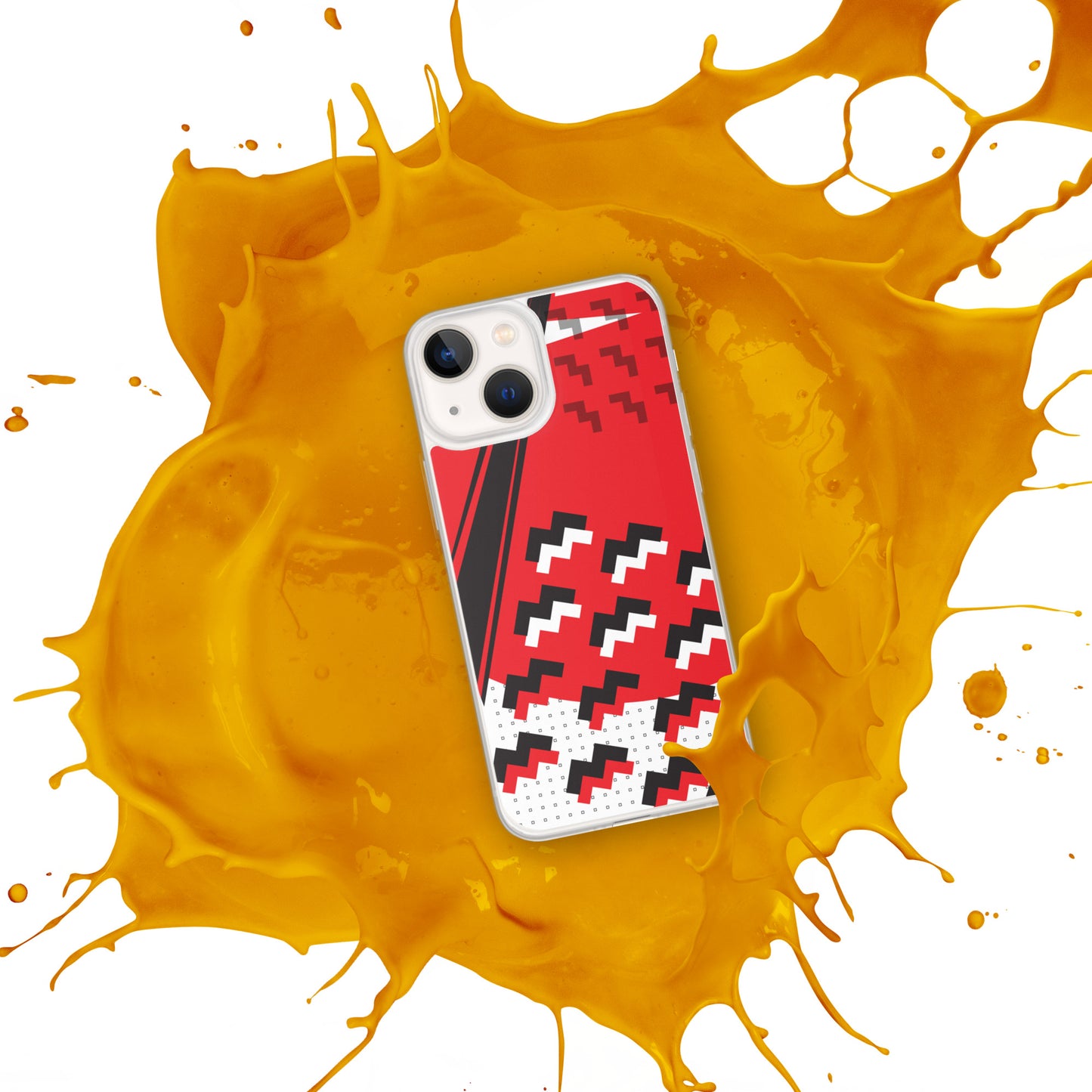 Clear Case for iPhone®1980 Retro Abstract Graphic Art - Attack Formation -