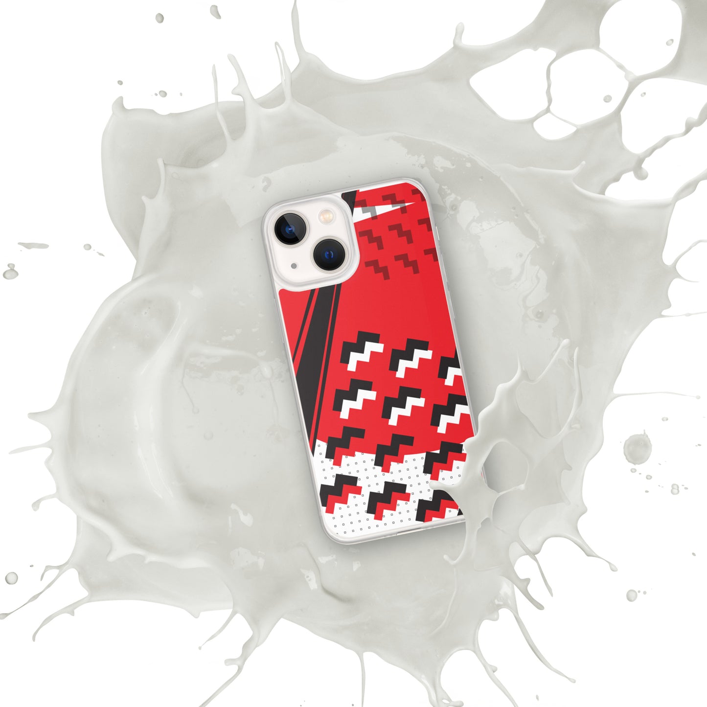 Clear Case for iPhone®1980 Retro Abstract Graphic Art - Attack Formation -