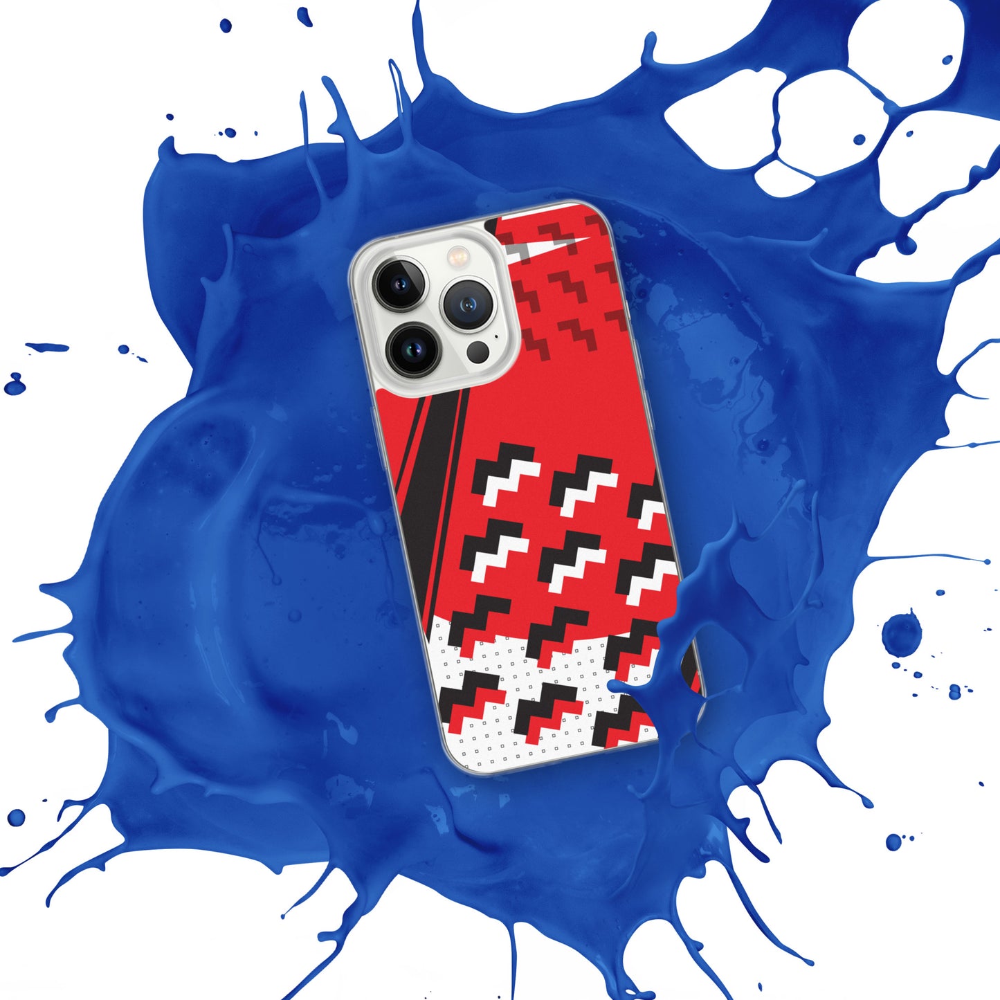 Clear Case for iPhone®1980 Retro Abstract Graphic Art - Attack Formation -