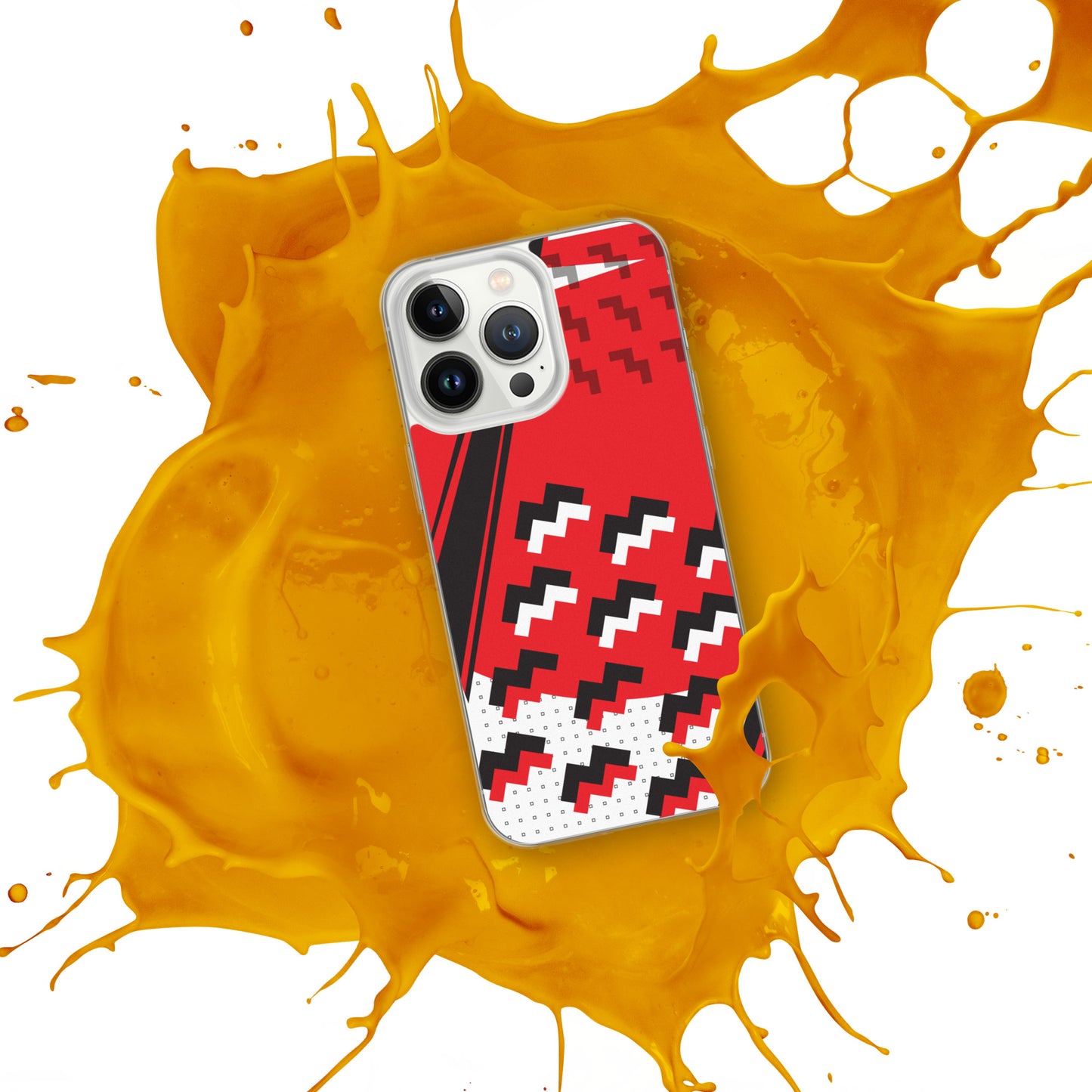 Clear Case for iPhone®1980 Retro Abstract Graphic Art - Attack Formation -