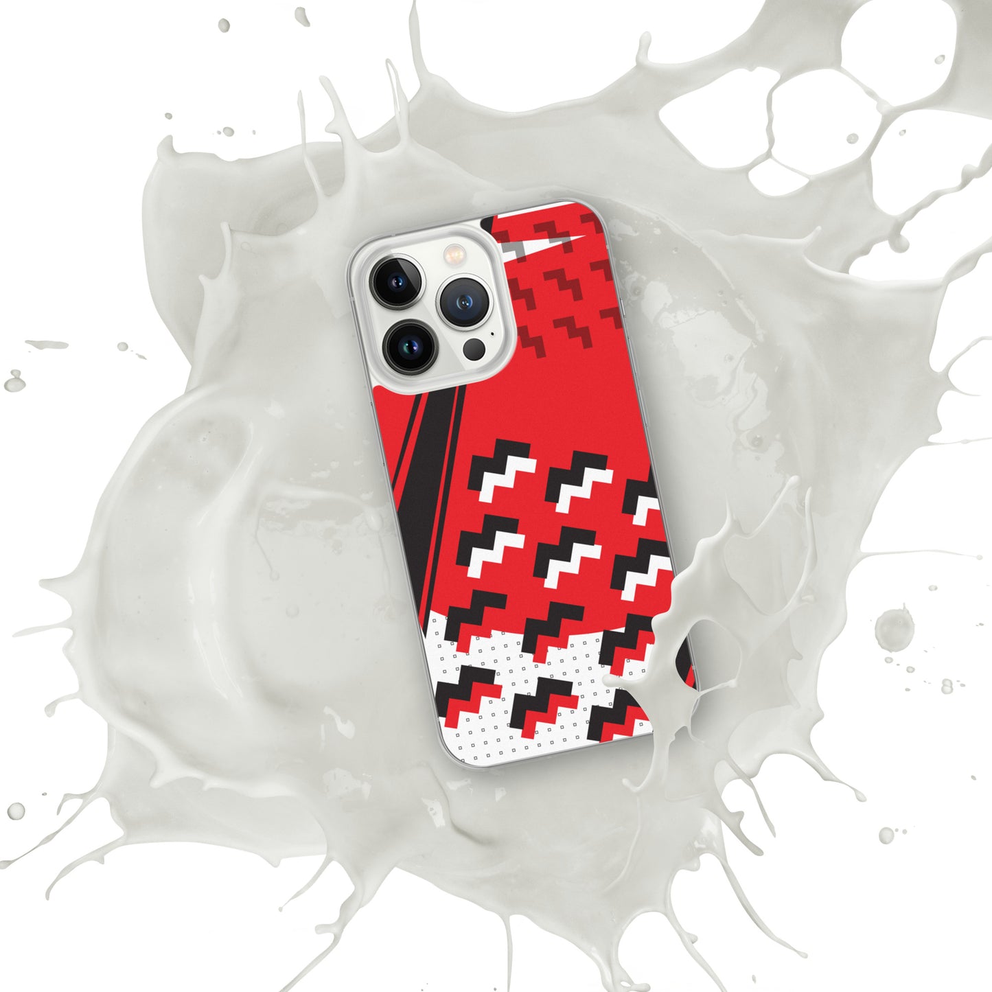 Clear Case for iPhone®1980 Retro Abstract Graphic Art - Attack Formation -