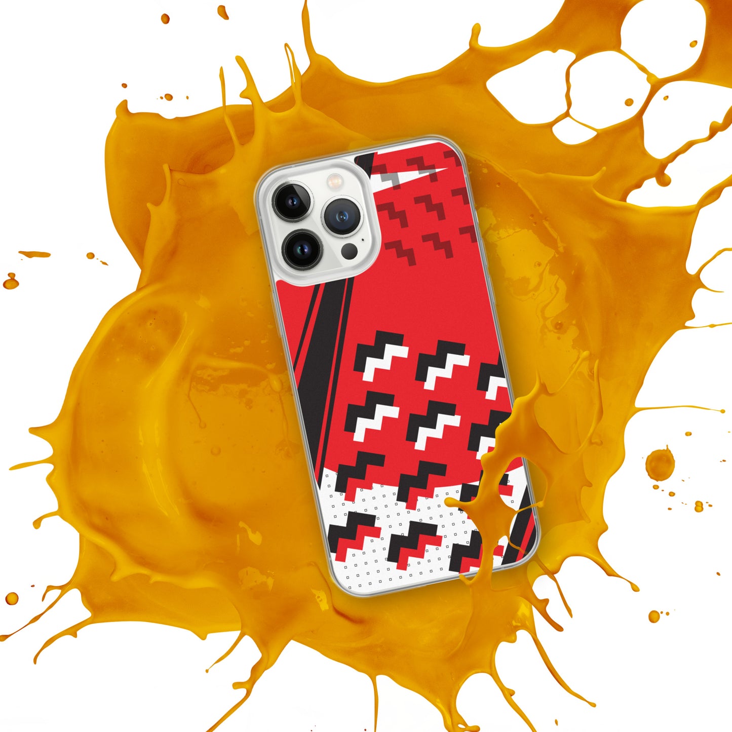 Clear Case for iPhone®1980 Retro Abstract Graphic Art - Attack Formation -