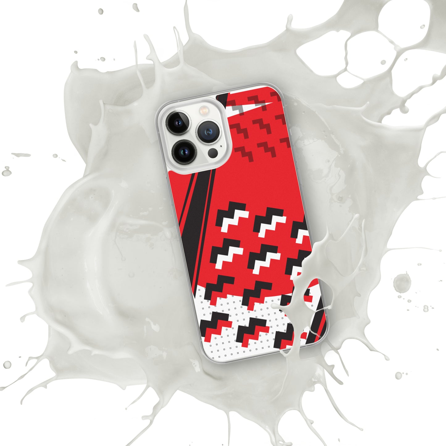 Clear Case for iPhone®1980 Retro Abstract Graphic Art - Attack Formation -