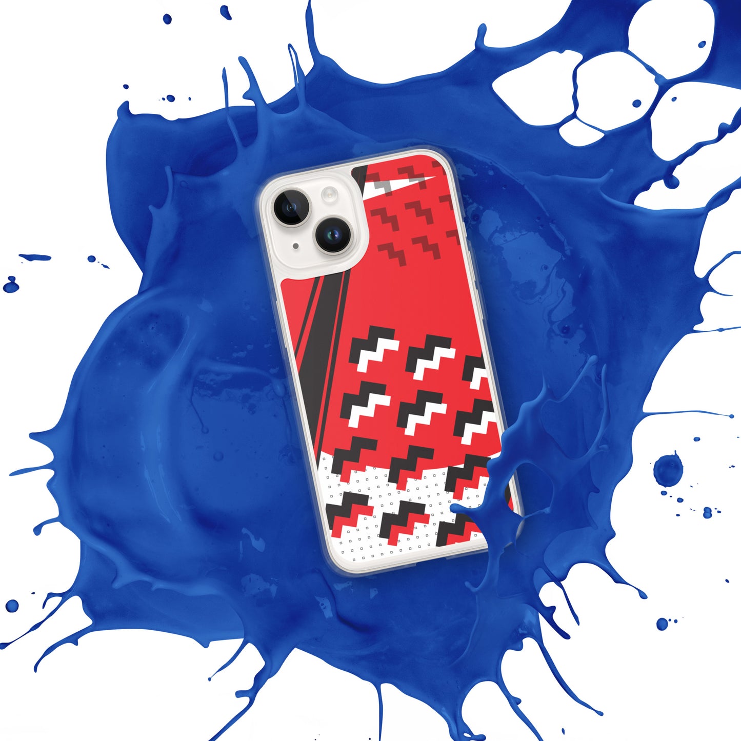 Clear Case for iPhone®1980 Retro Abstract Graphic Art - Attack Formation -