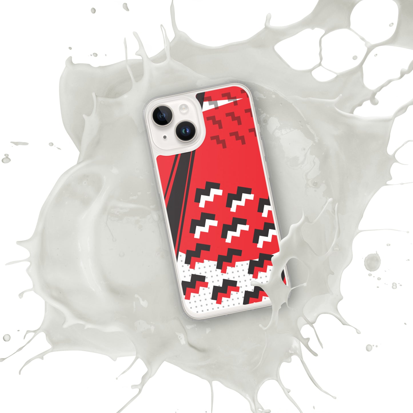 Clear Case for iPhone®1980 Retro Abstract Graphic Art - Attack Formation -