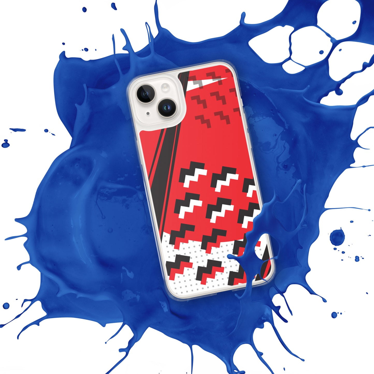 Clear Case for iPhone®1980 Retro Abstract Graphic Art - Attack Formation -