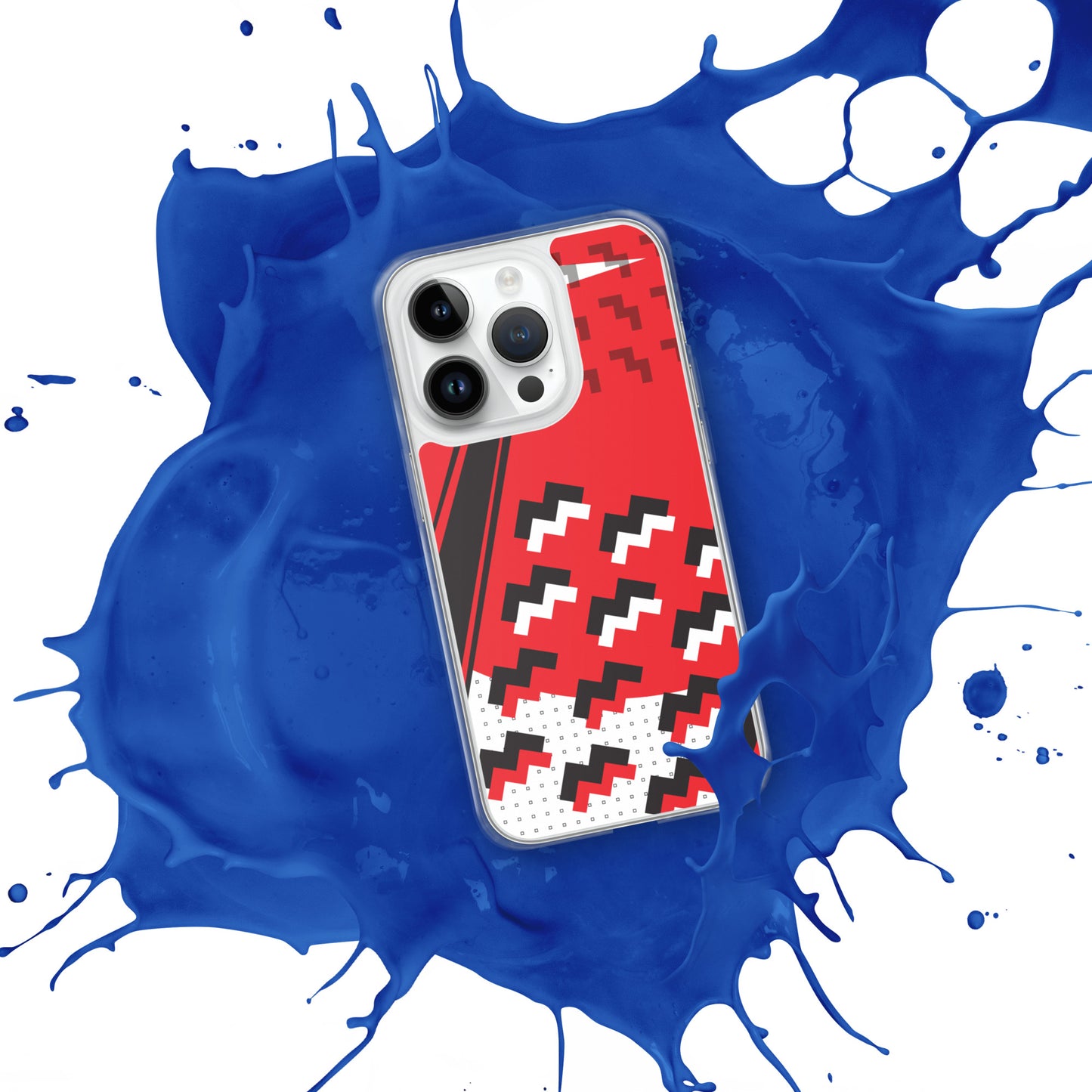 Clear Case for iPhone®1980 Retro Abstract Graphic Art - Attack Formation -