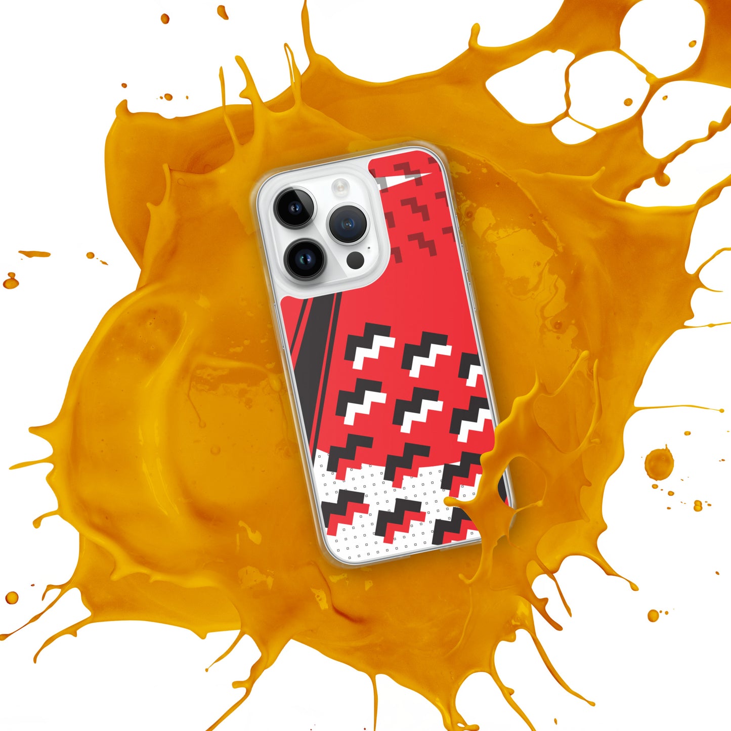 Clear Case for iPhone®1980 Retro Abstract Graphic Art - Attack Formation -