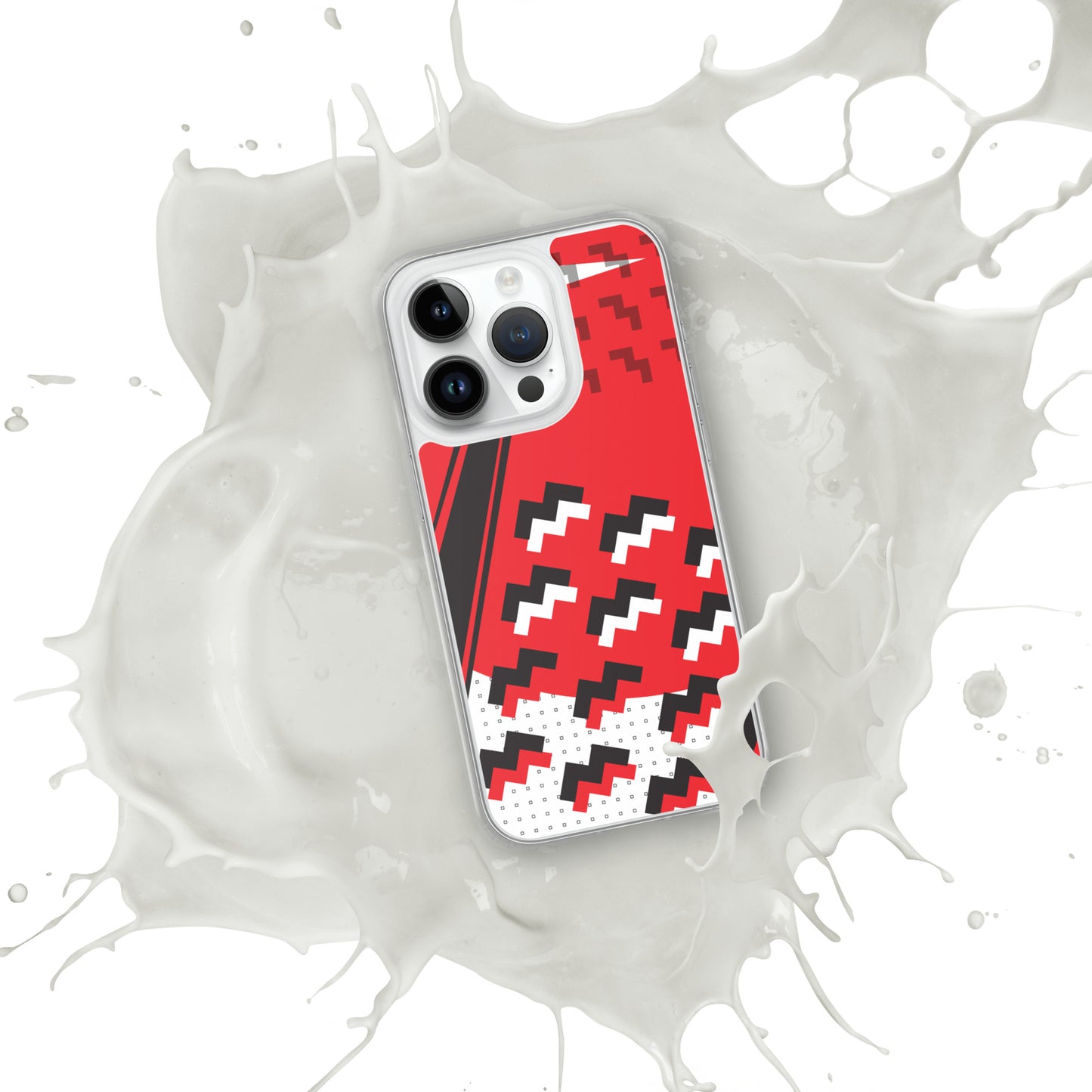 Clear Case for iPhone®1980 Retro Abstract Graphic Art - Attack Formation -