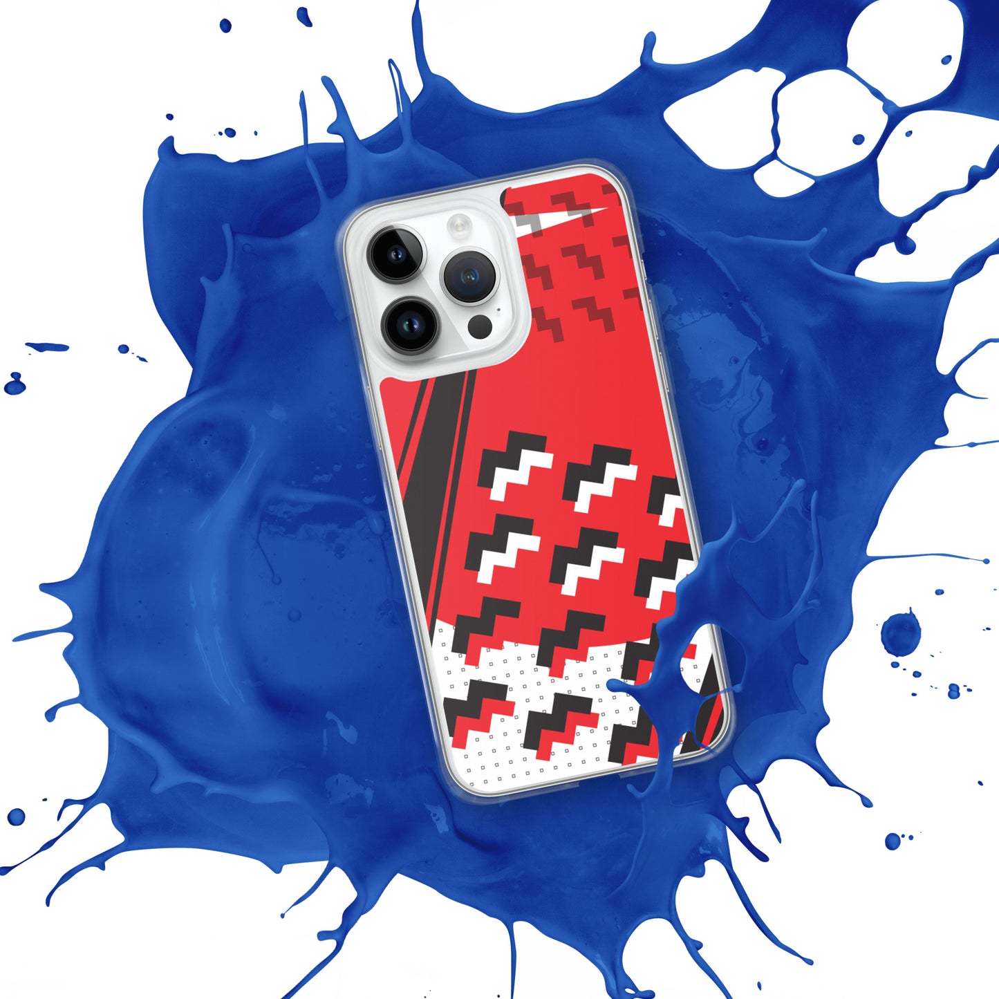 Clear Case for iPhone®1980 Retro Abstract Graphic Art - Attack Formation -