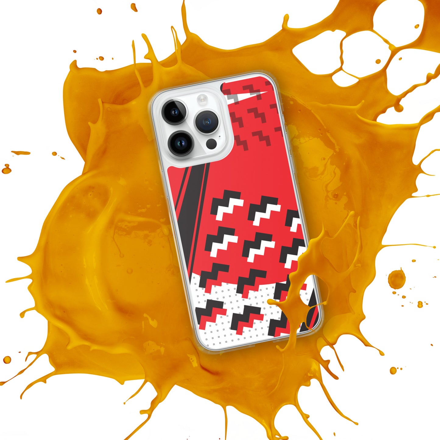 Clear Case for iPhone®1980 Retro Abstract Graphic Art - Attack Formation -