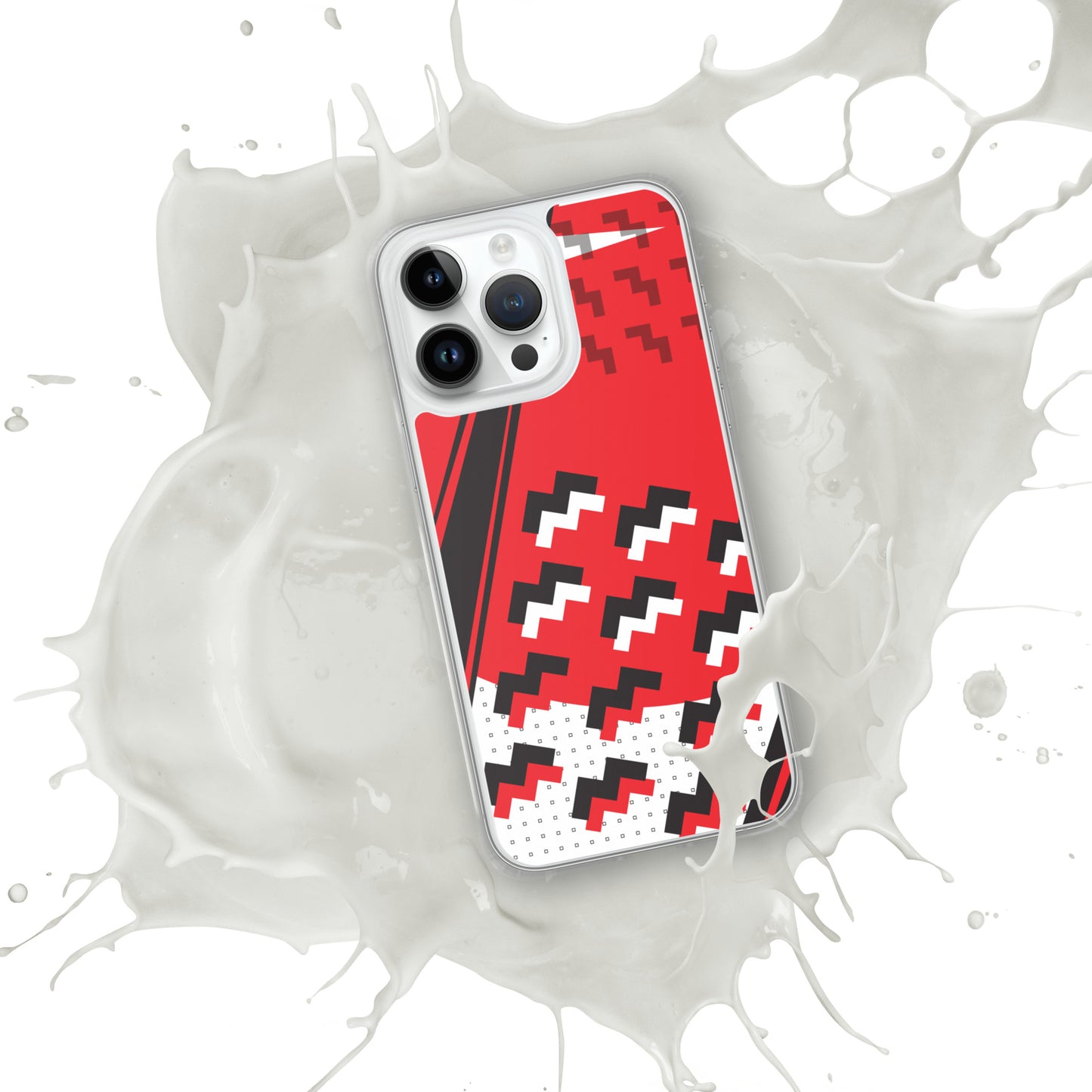 Clear Case for iPhone®1980 Retro Abstract Graphic Art - Attack Formation -