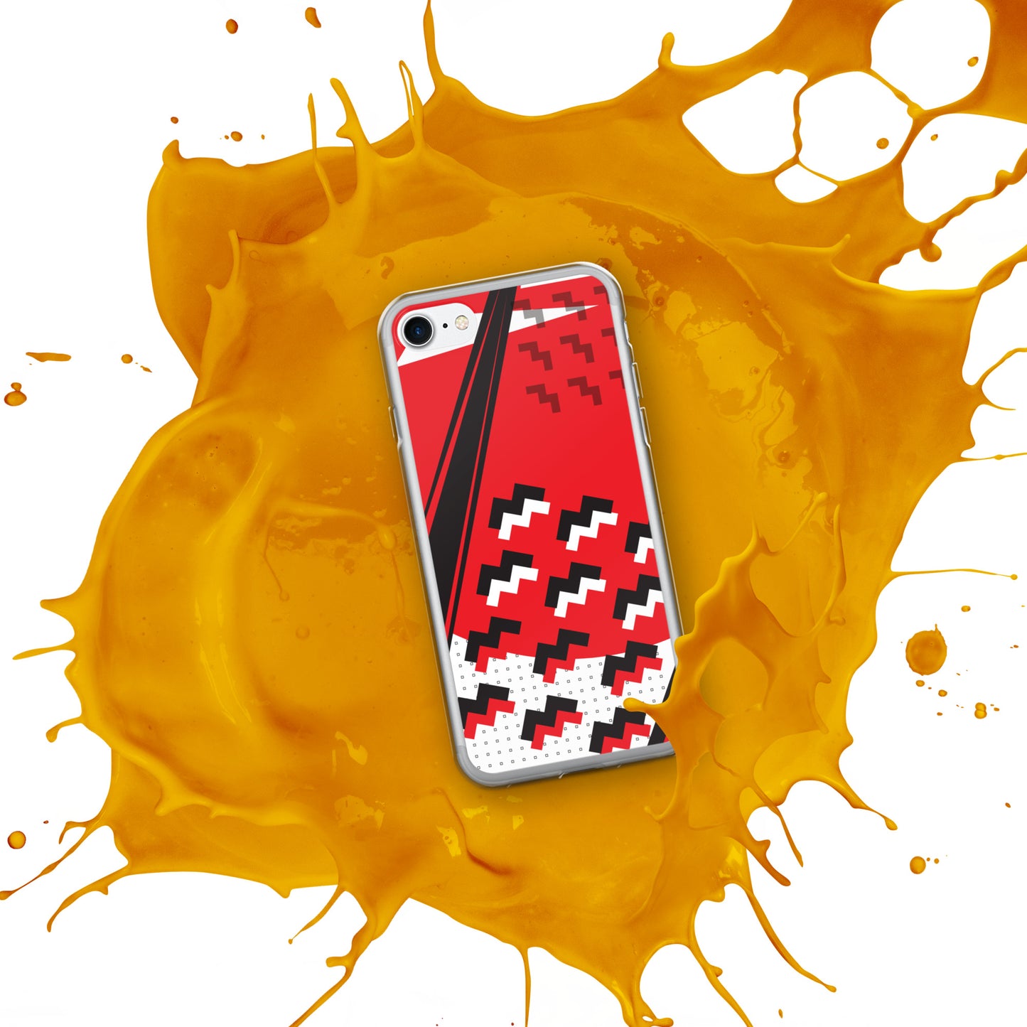 Clear Case for iPhone®1980 Retro Abstract Graphic Art - Attack Formation -