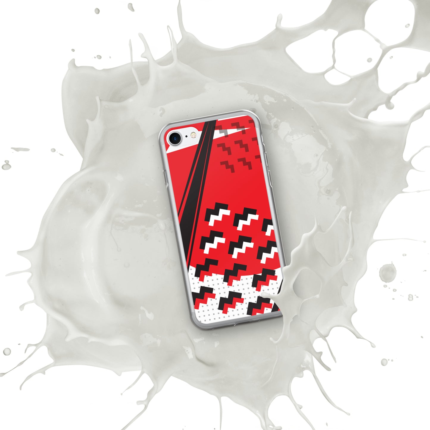 Clear Case for iPhone®1980 Retro Abstract Graphic Art - Attack Formation -