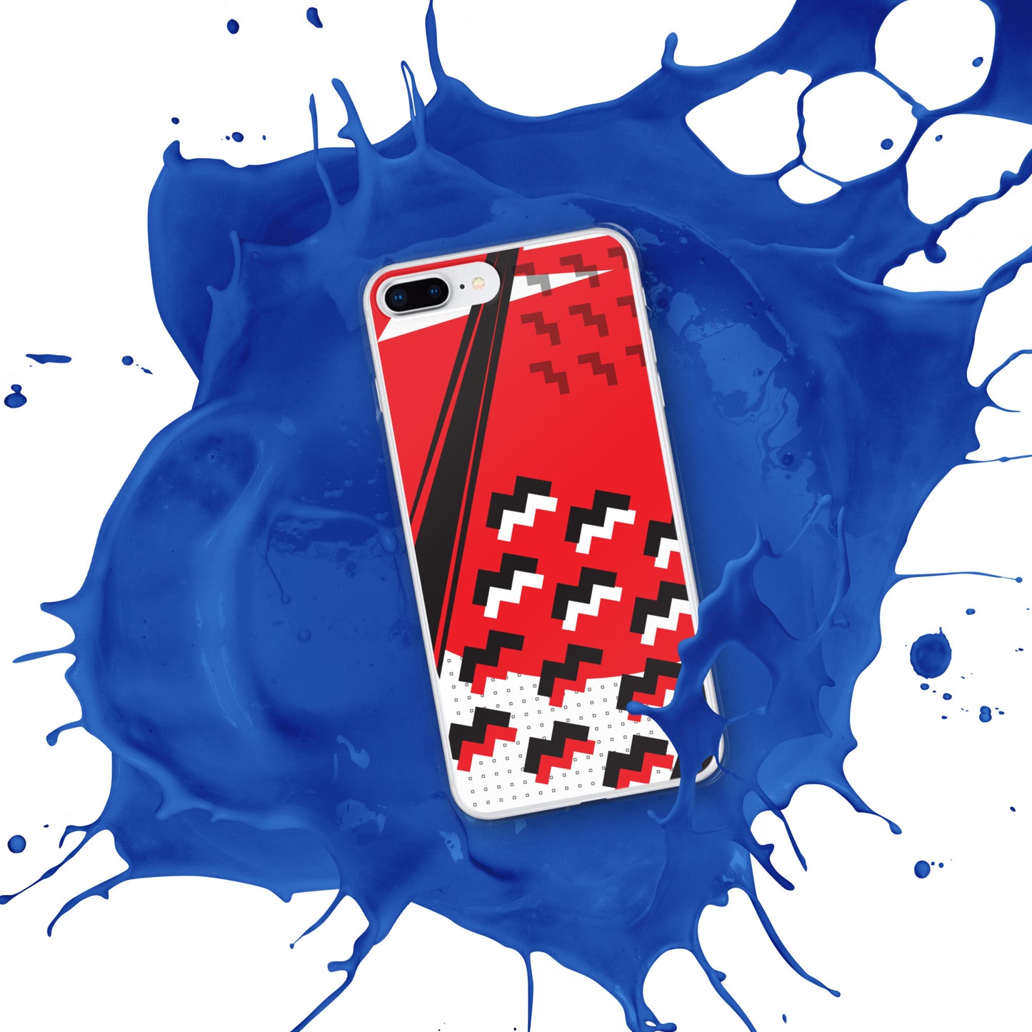 Clear Case for iPhone®1980 Retro Abstract Graphic Art - Attack Formation -