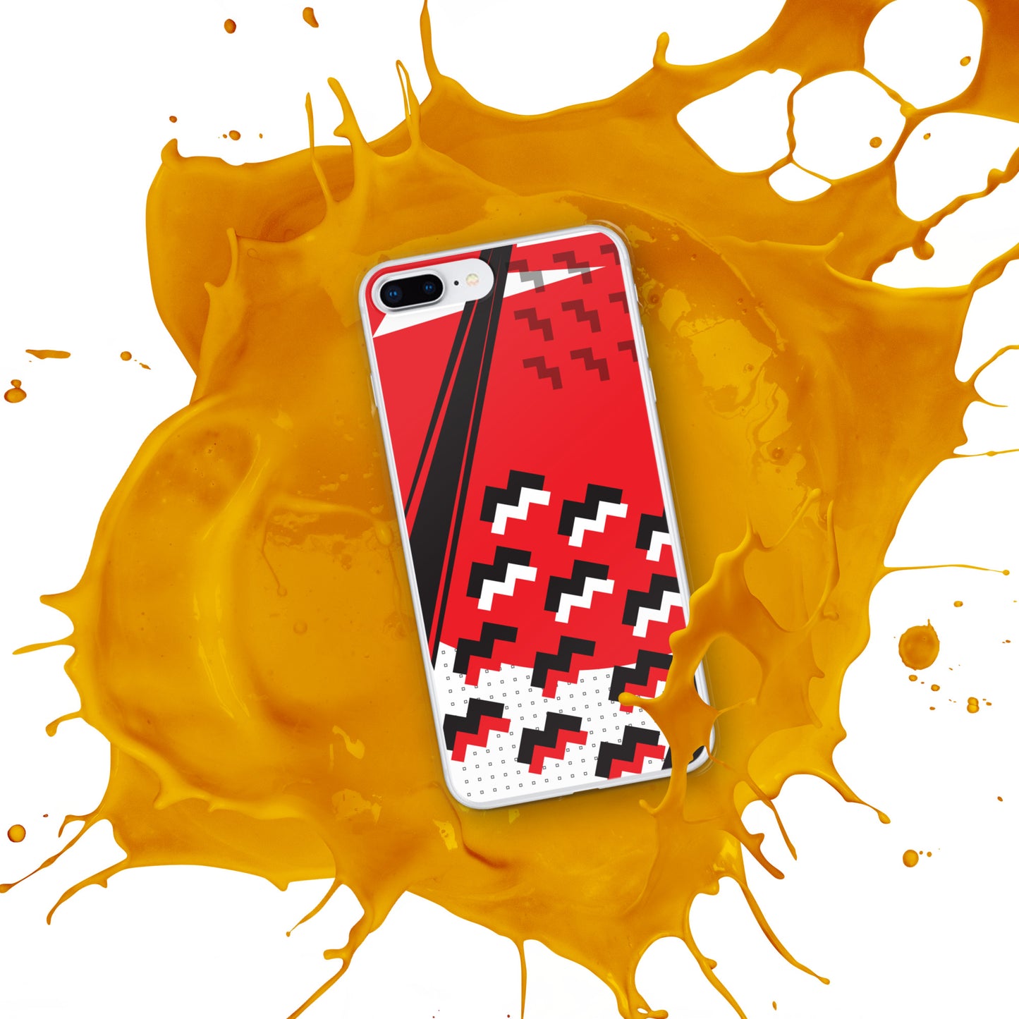 Clear Case for iPhone®1980 Retro Abstract Graphic Art - Attack Formation -