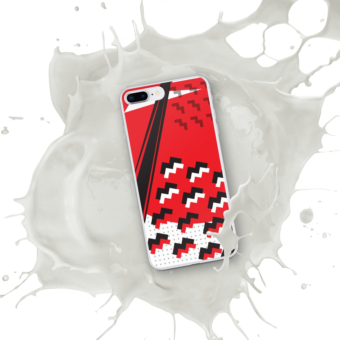 Clear Case for iPhone®1980 Retro Abstract Graphic Art - Attack Formation -