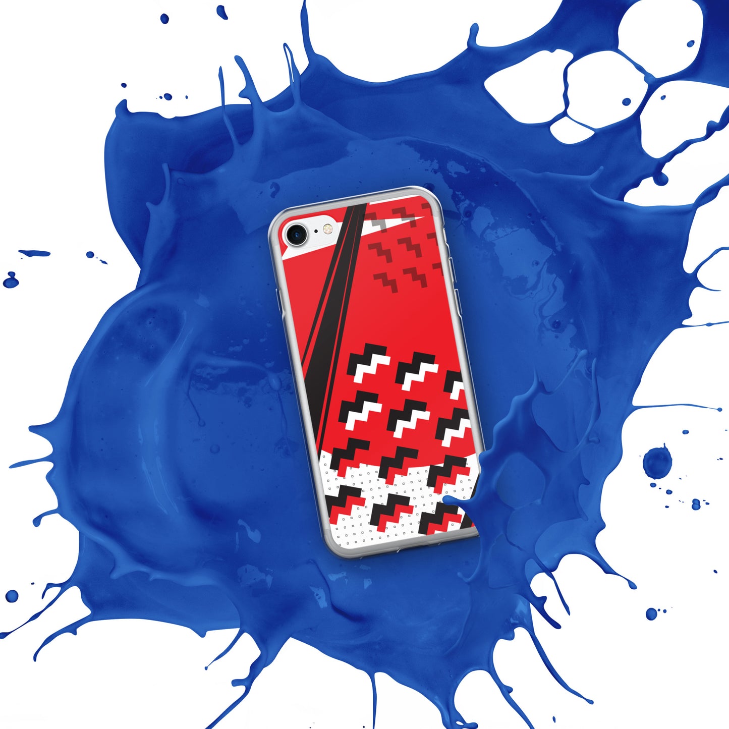 Clear Case for iPhone®1980 Retro Abstract Graphic Art - Attack Formation -