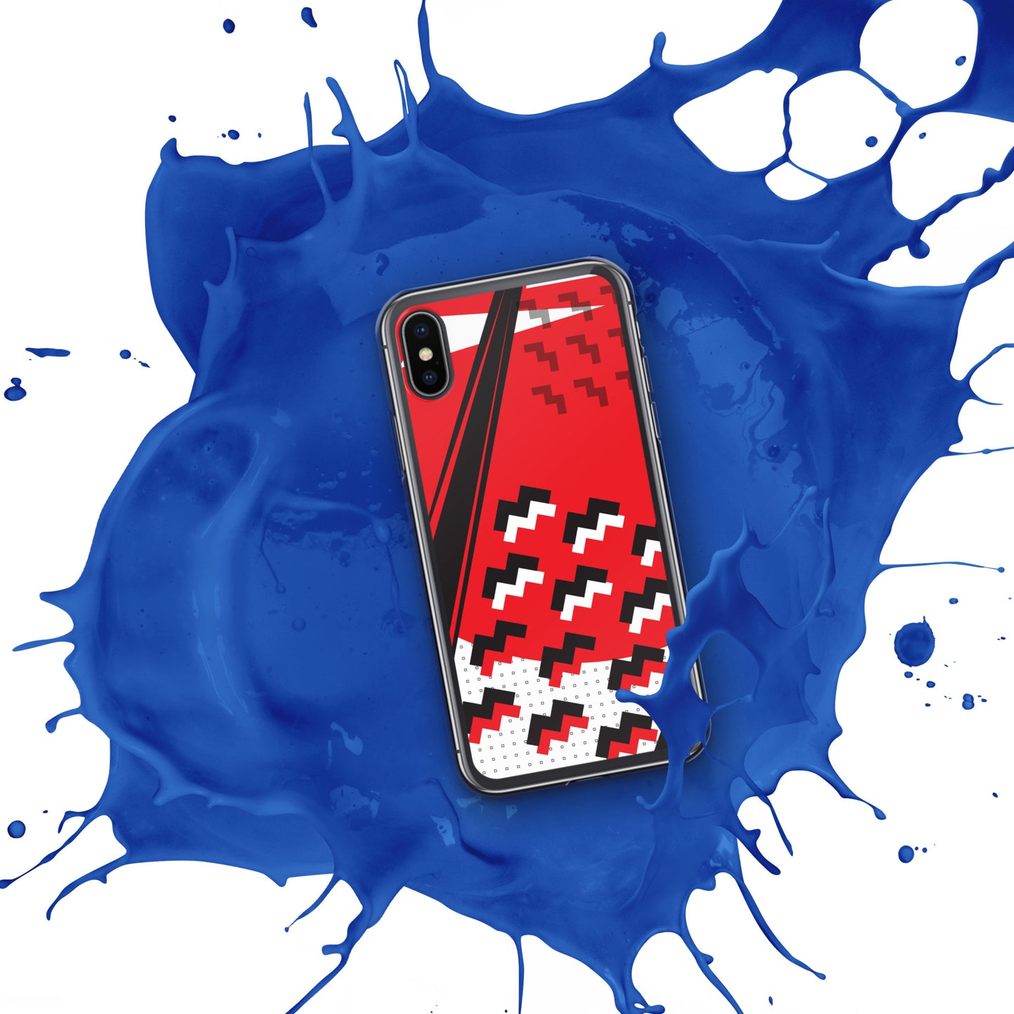 Clear Case for iPhone®1980 Retro Abstract Graphic Art - Attack Formation -