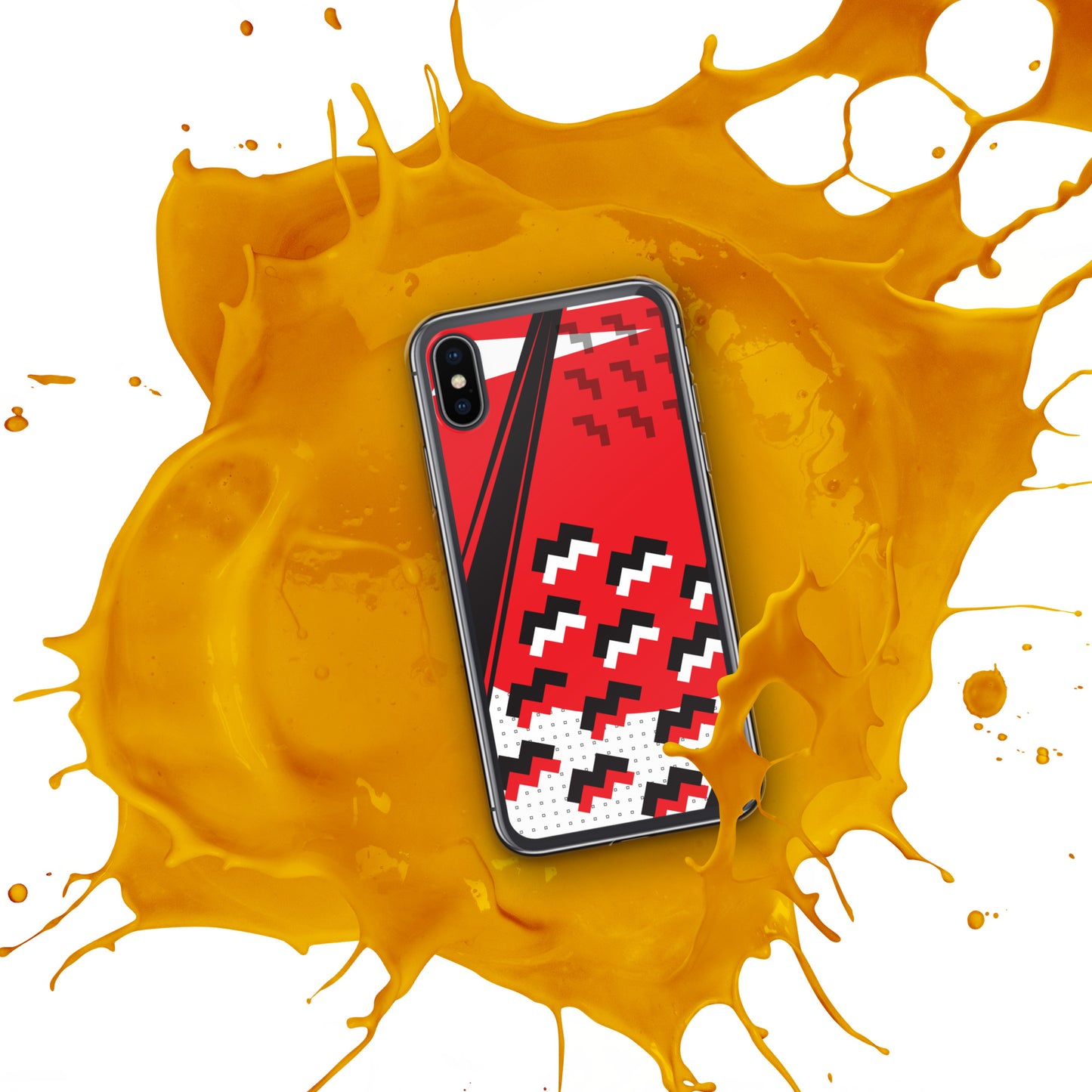 Clear Case for iPhone®1980 Retro Abstract Graphic Art - Attack Formation -