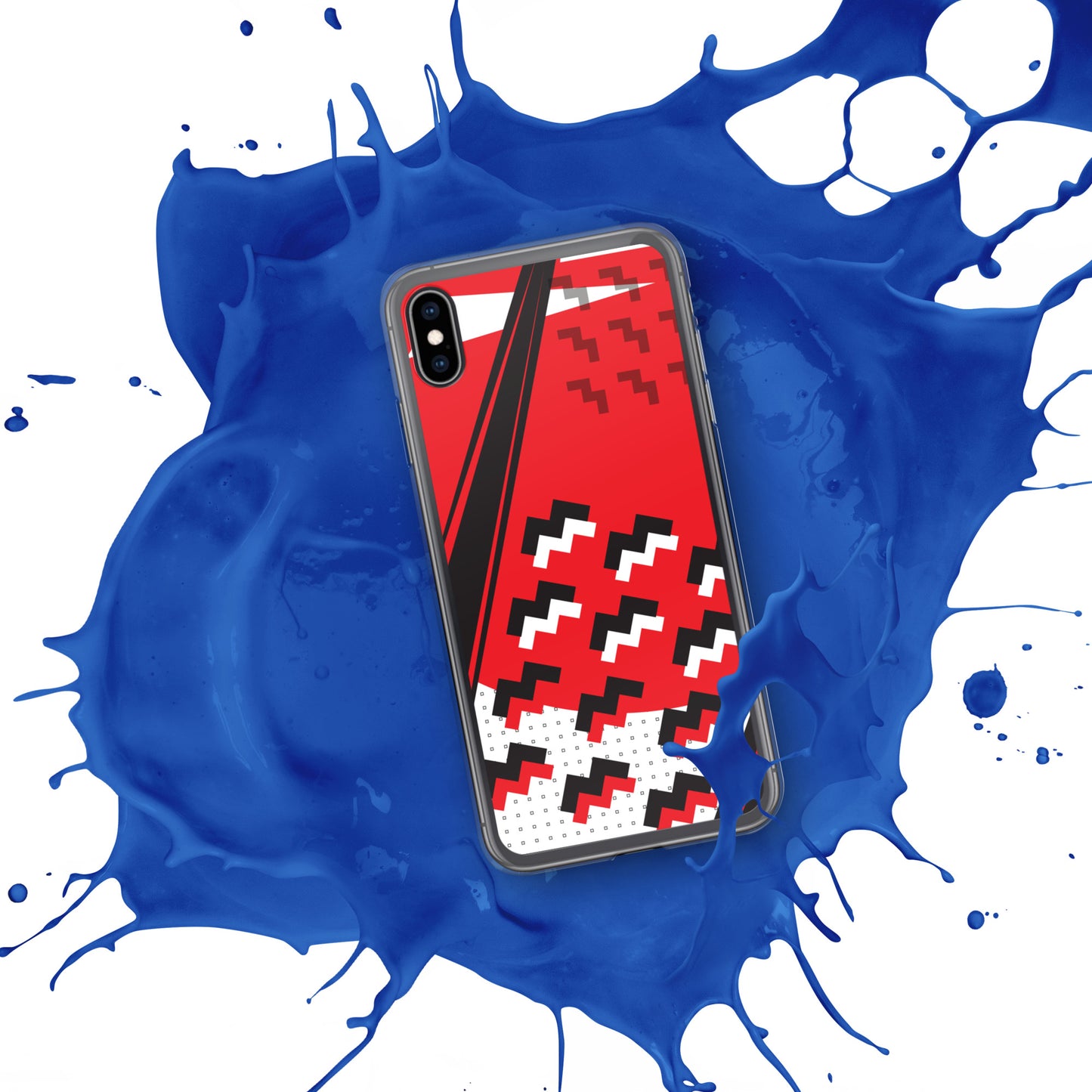 Clear Case for iPhone®1980 Retro Abstract Graphic Art - Attack Formation -