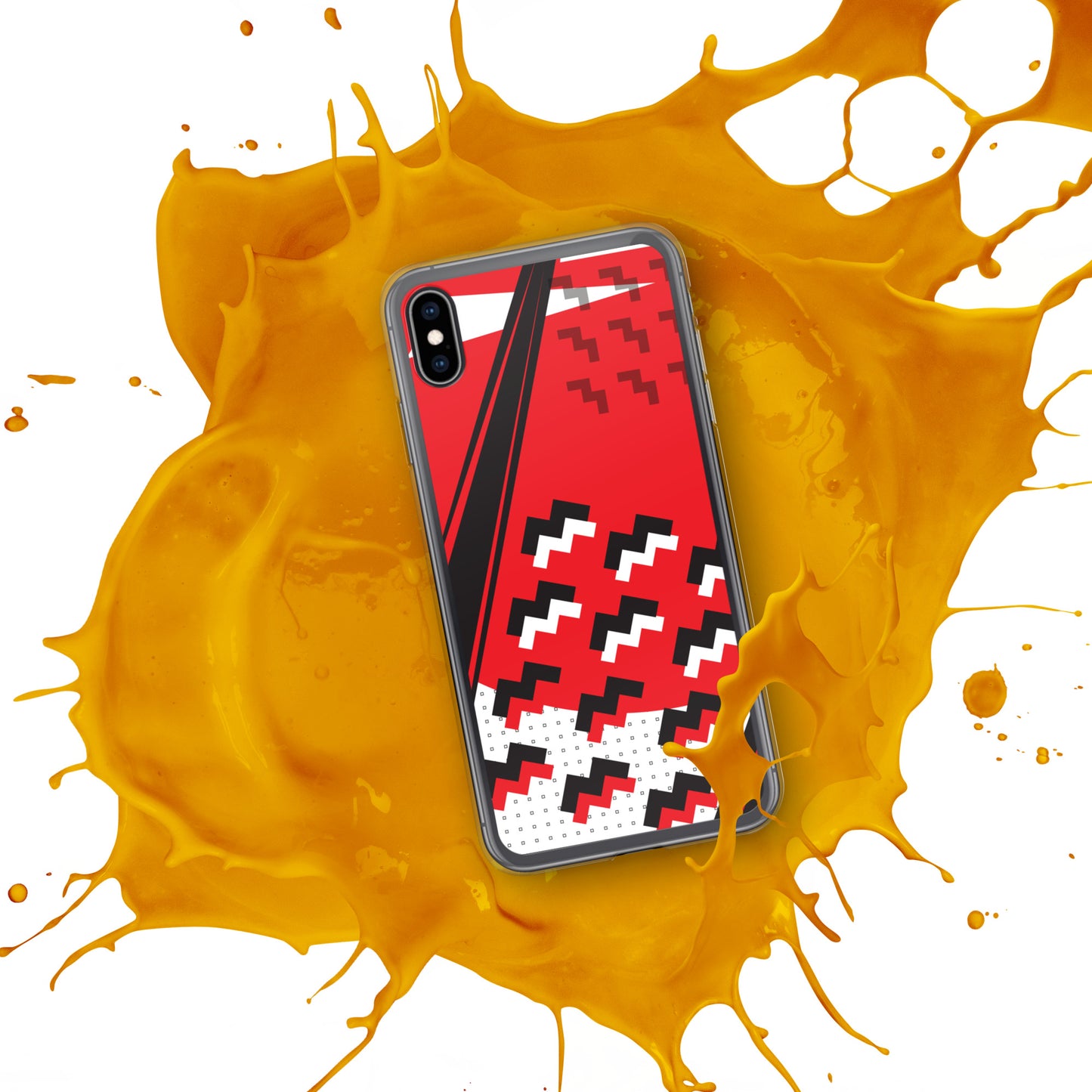 Clear Case for iPhone®1980 Retro Abstract Graphic Art - Attack Formation -