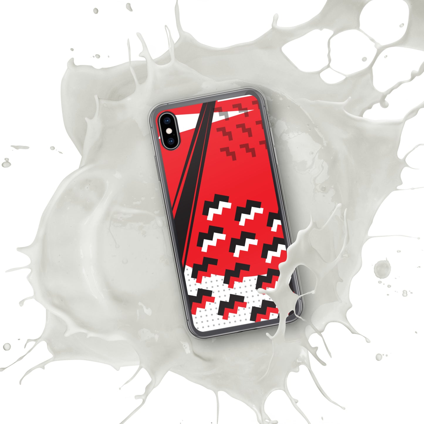 Clear Case for iPhone®1980 Retro Abstract Graphic Art - Attack Formation -