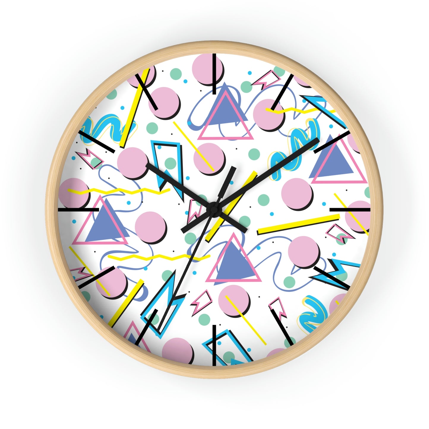 1980s Retro Abstract - Party Balloons - Wall Clock