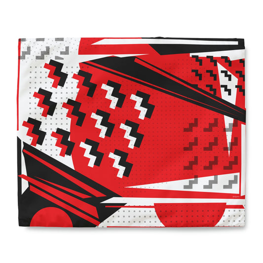 1980s Retro Graphic Art Abstract - Attack Formation - Duvet Cover