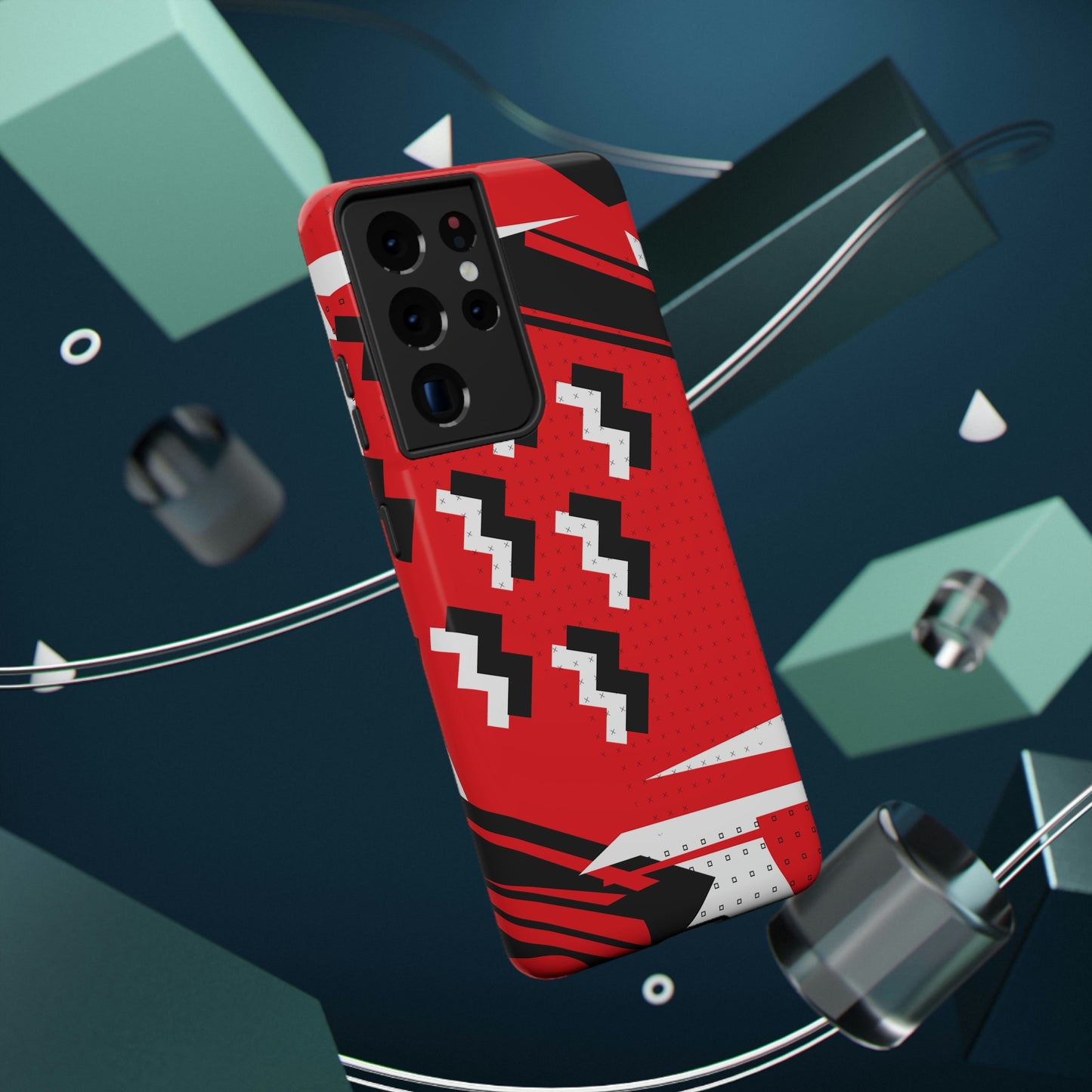 Impact-Resistant Cases - 1980s Retro Abstract Graphic Art - Attack Formation -