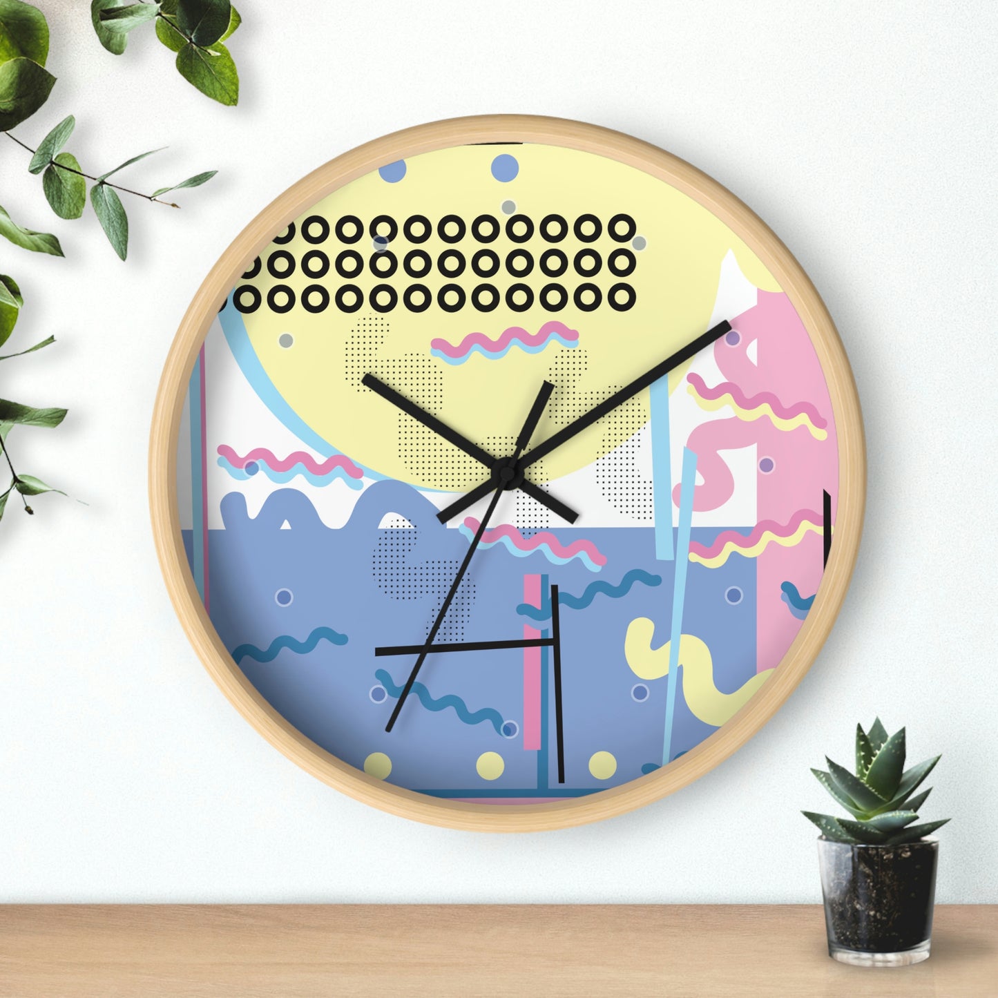 Retro Pop Abstract Wall Clock