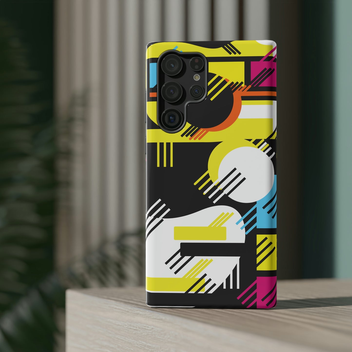 Impact-Resistant Cases - 1980s Retro Abstract Graphic Art - Primary Tines -