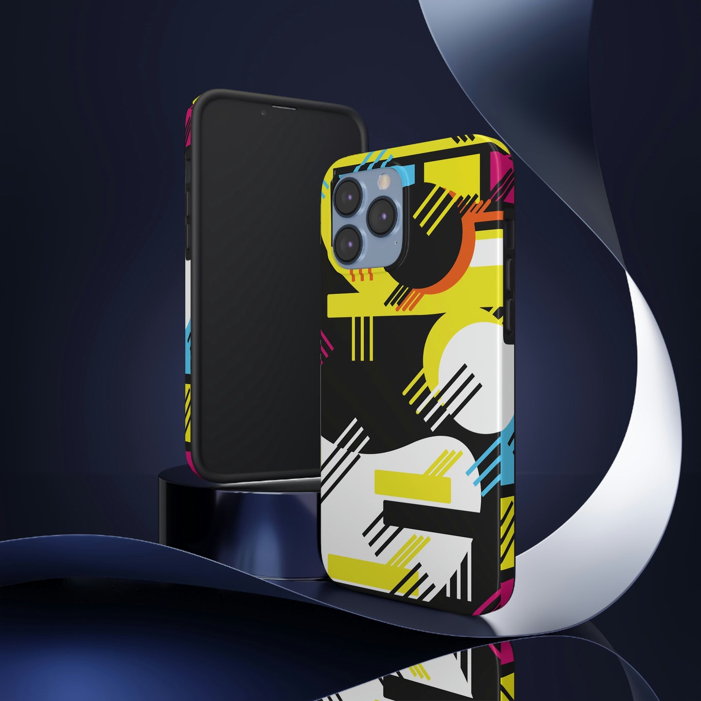 Tough Phone Cases, Case-Mate -80s Retro Abstract Graphic Art - Primary Tines -