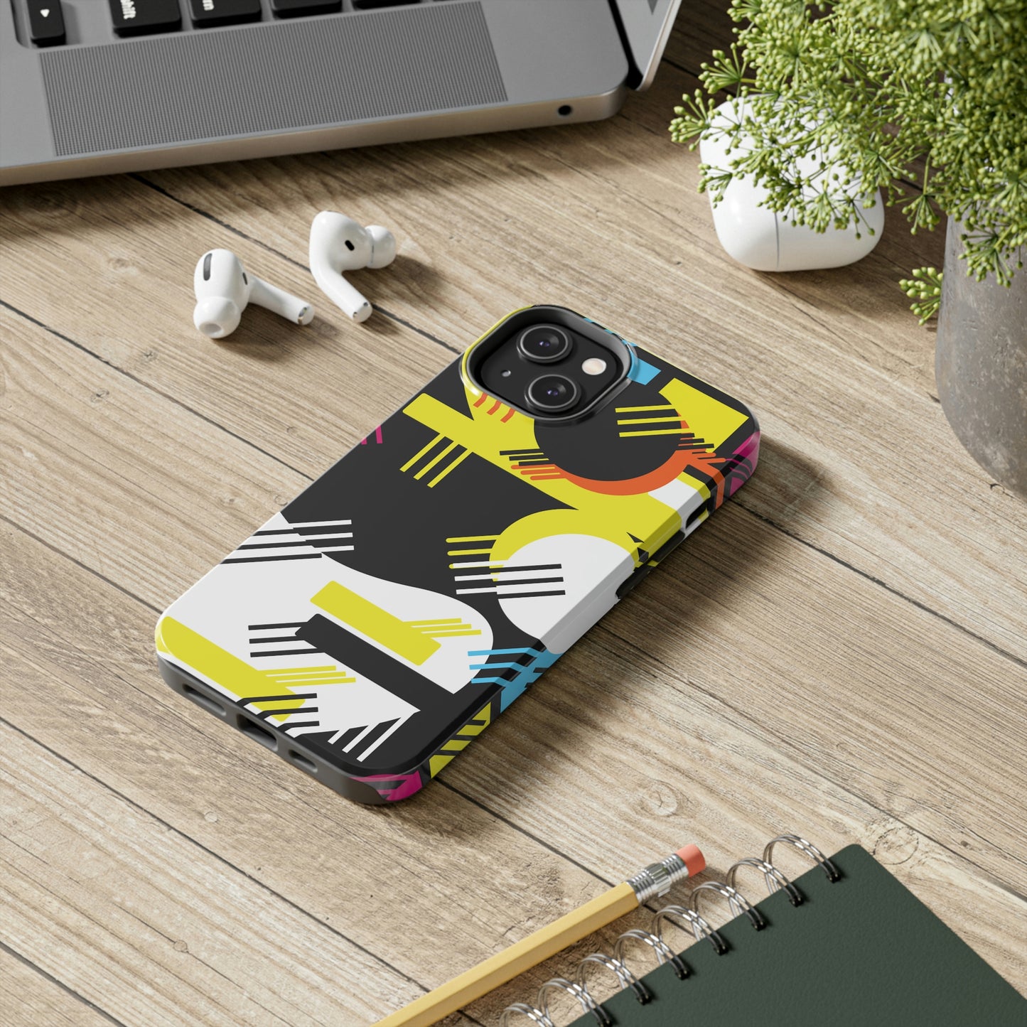 Tough Phone Cases, Case-Mate -80s Retro Abstract Graphic Art - Primary Tines -