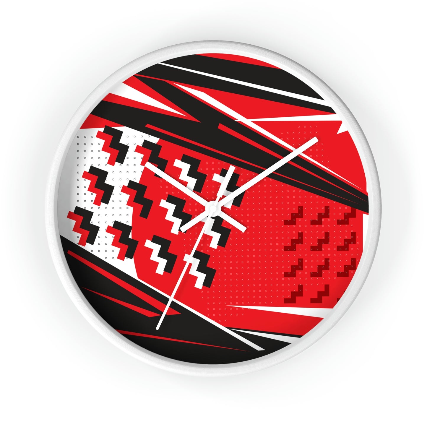 Red 1980s Retro Inspired Wall Clock