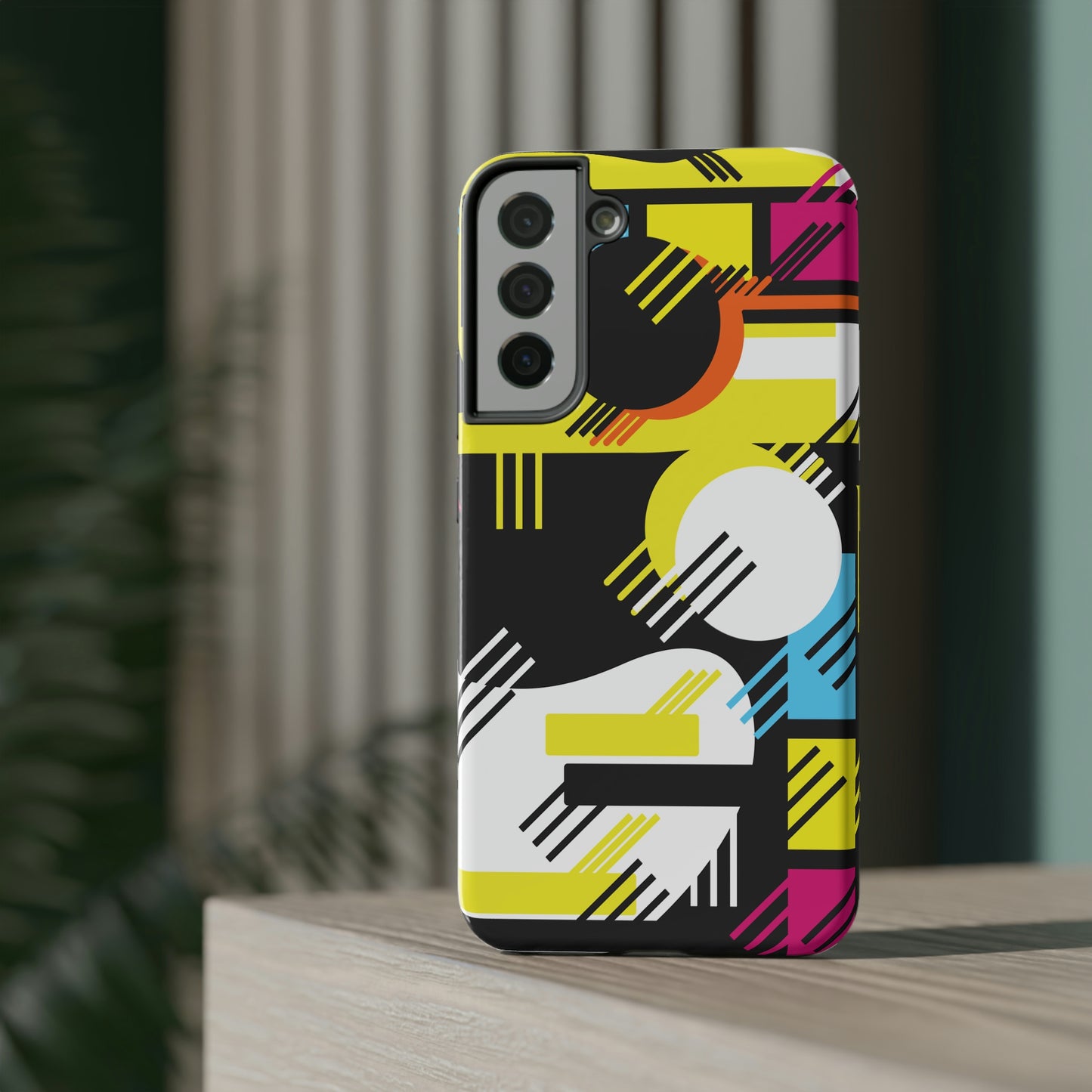 Impact-Resistant Cases - 1980s Retro Abstract Graphic Art - Primary Tines -